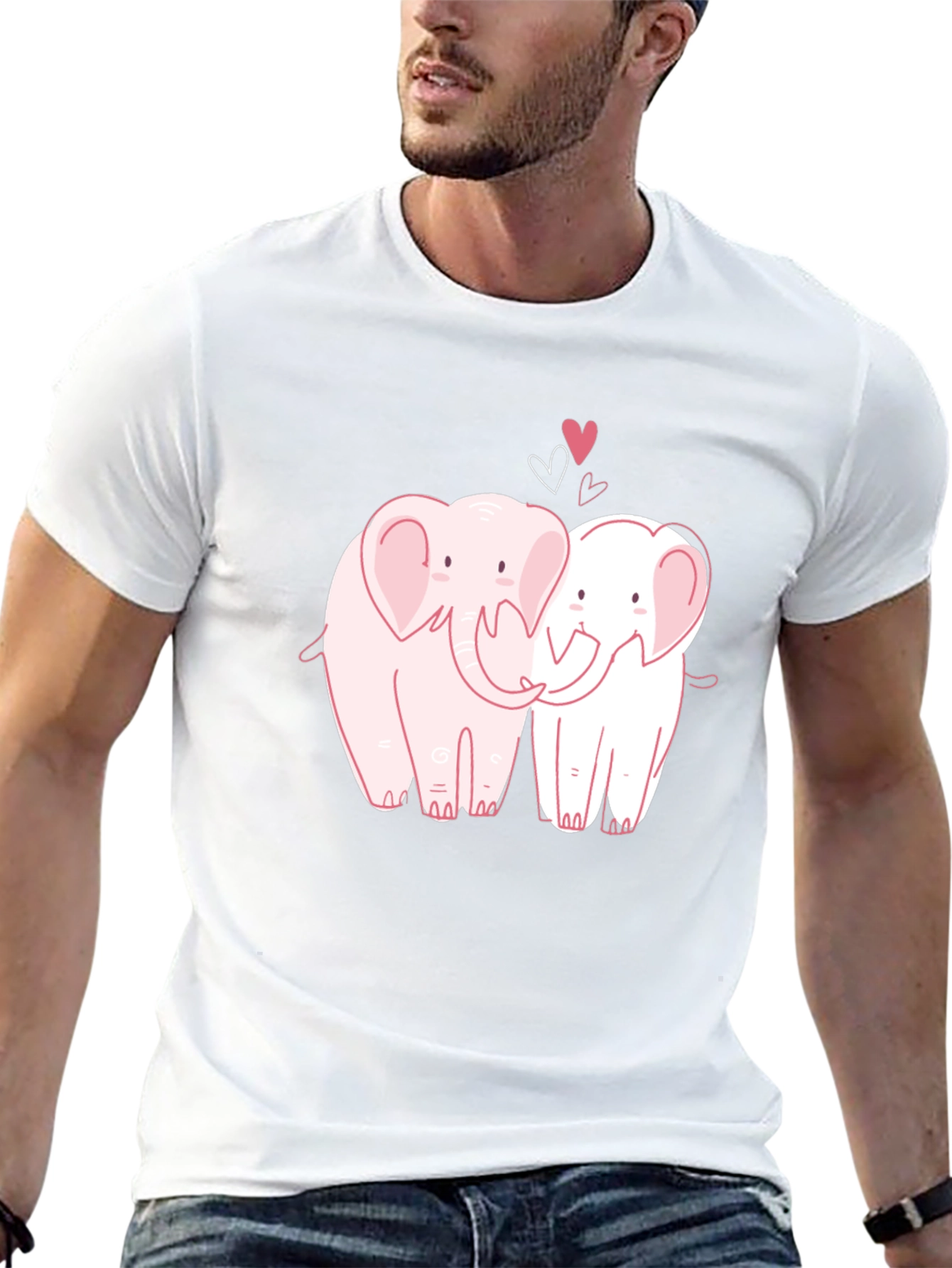 Elephant Love T-Shirt - Sweet Couple Design