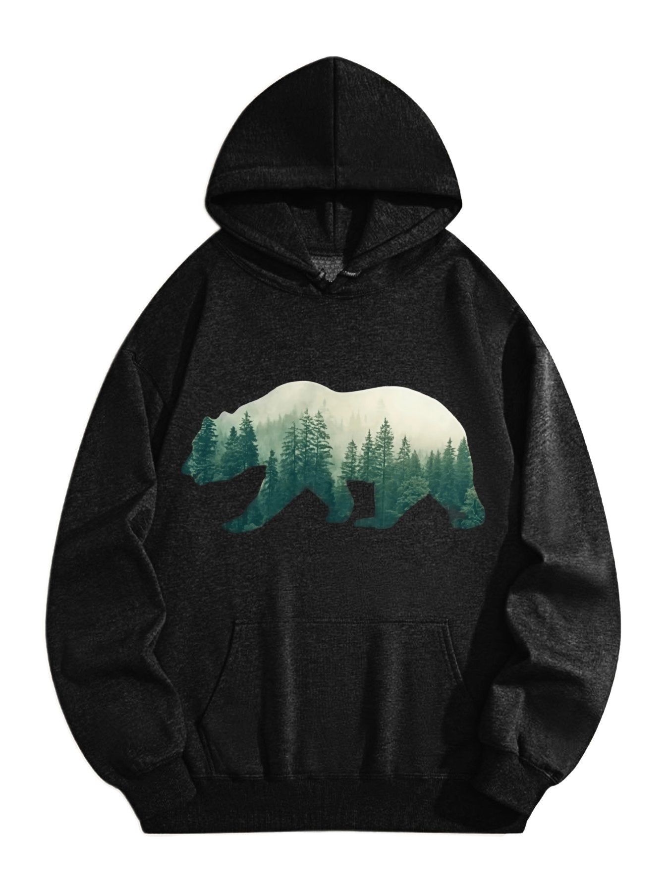 Vintage Forest Bear Hoodie – Nature Hiking Adventure Sweatshirt for Men & Women, National Park-Inspired Wilderness Pullover