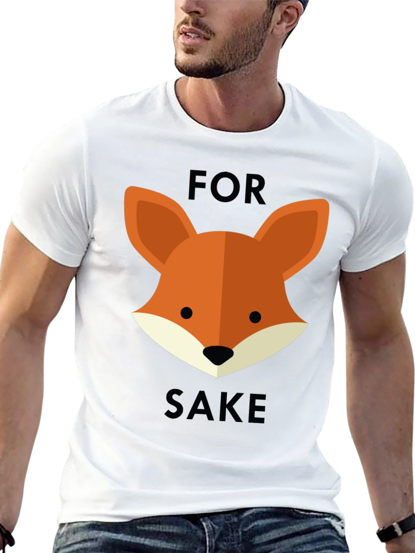 For Fox Sake Graphic Tee - Black T-Shirt