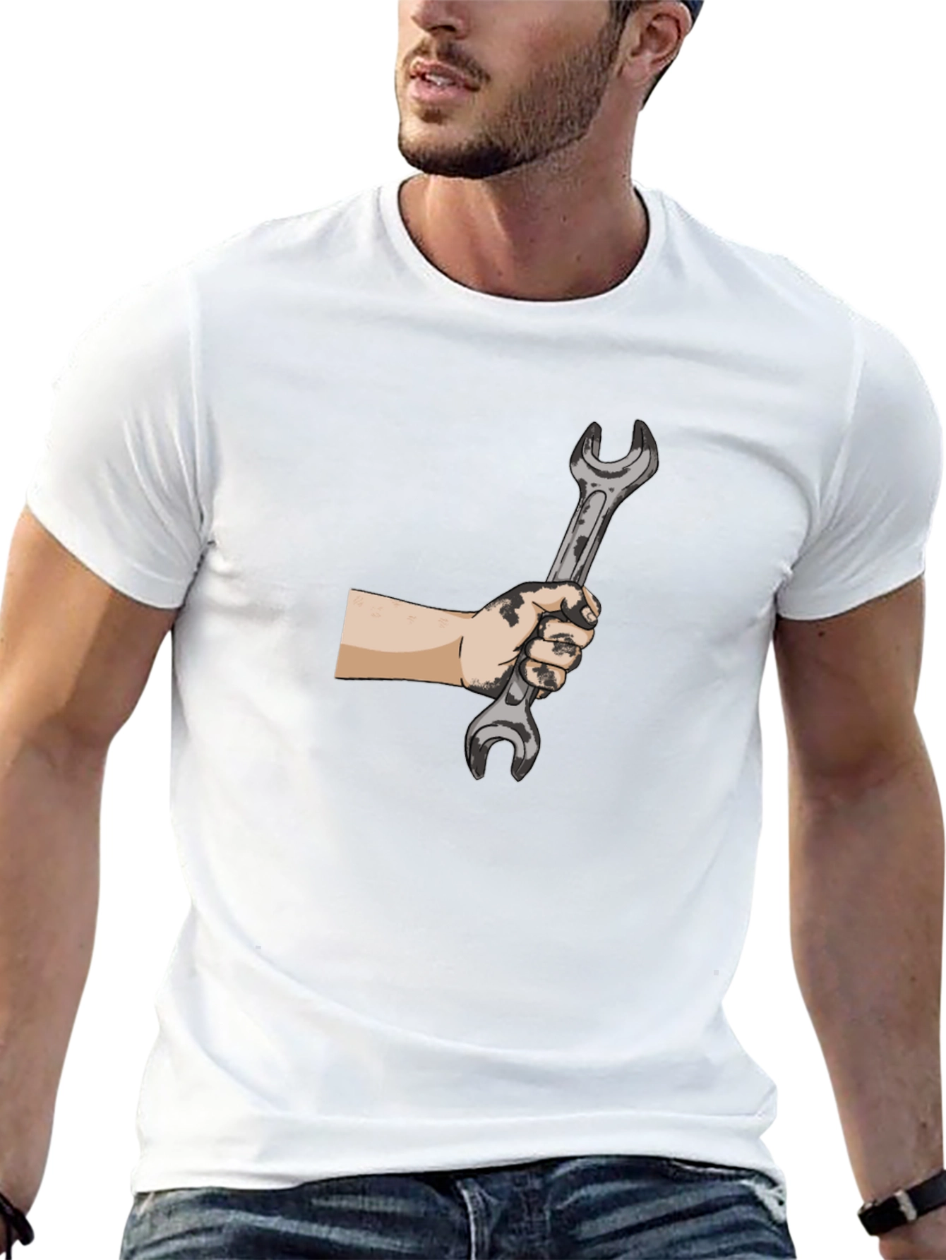 Mechanics Wrench Graphic Tee - Black