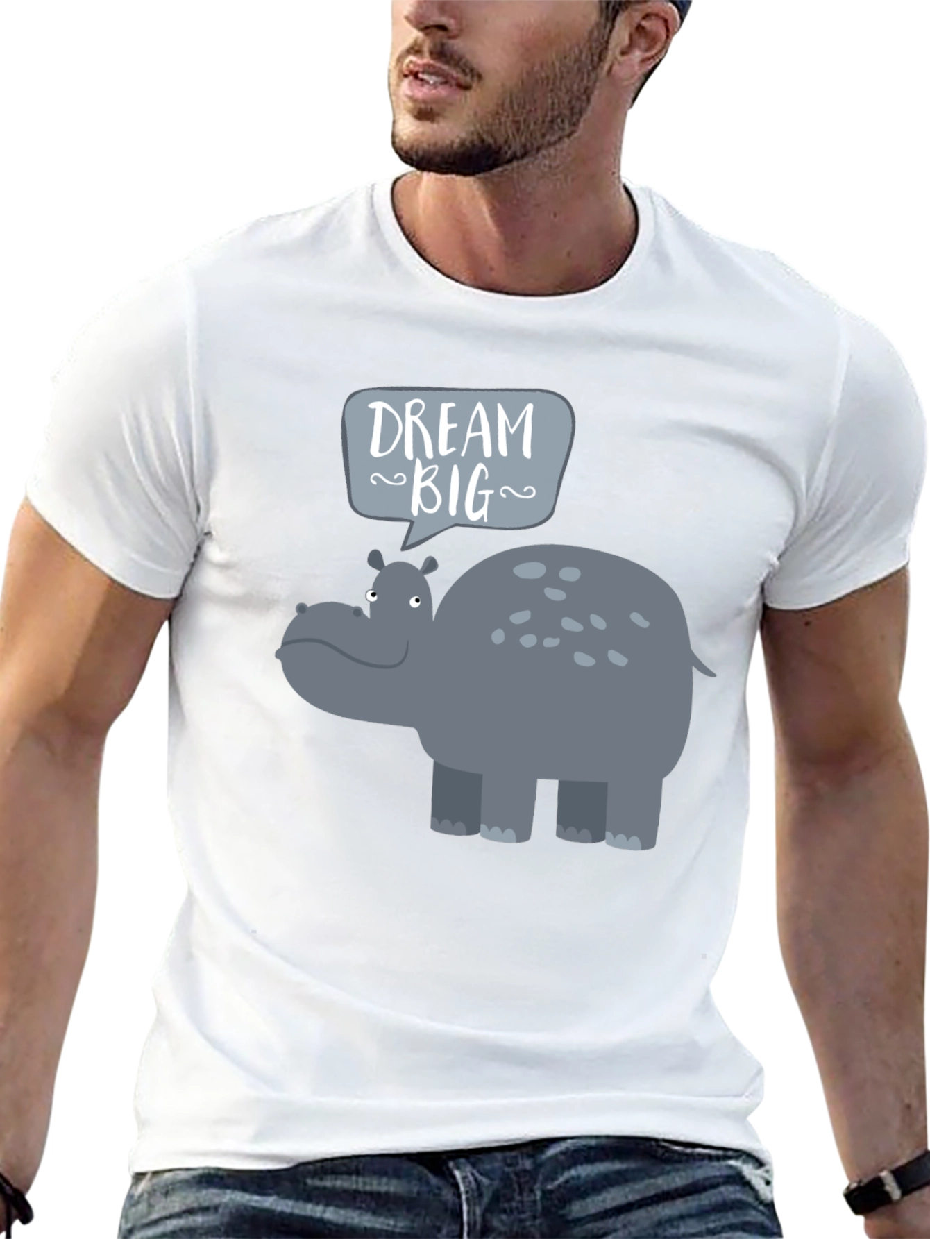 Dream Big Hippo Graphic Tee