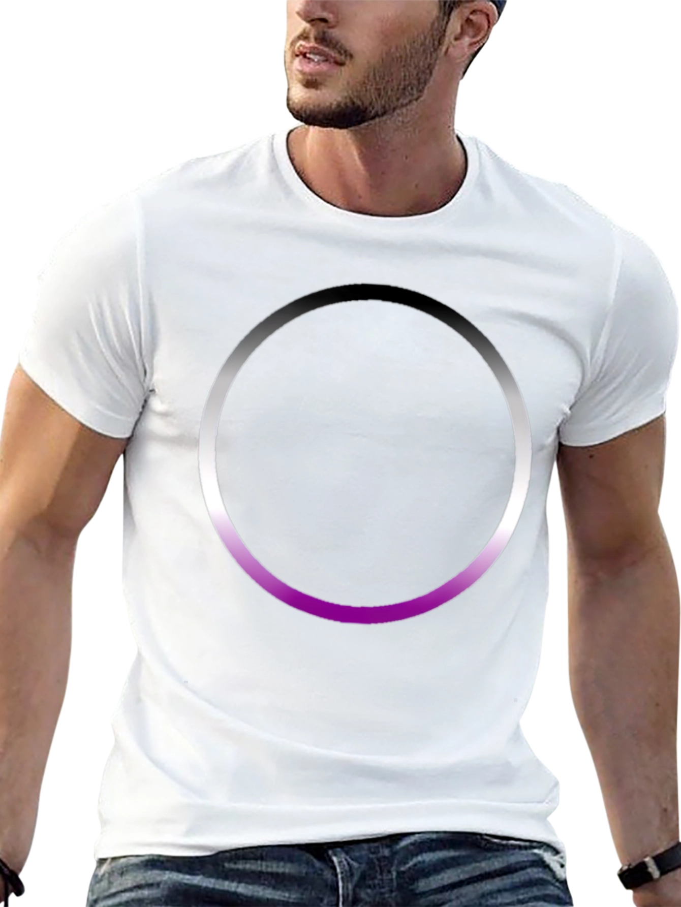 Aromantic Pride Circle Black T-Shirt
