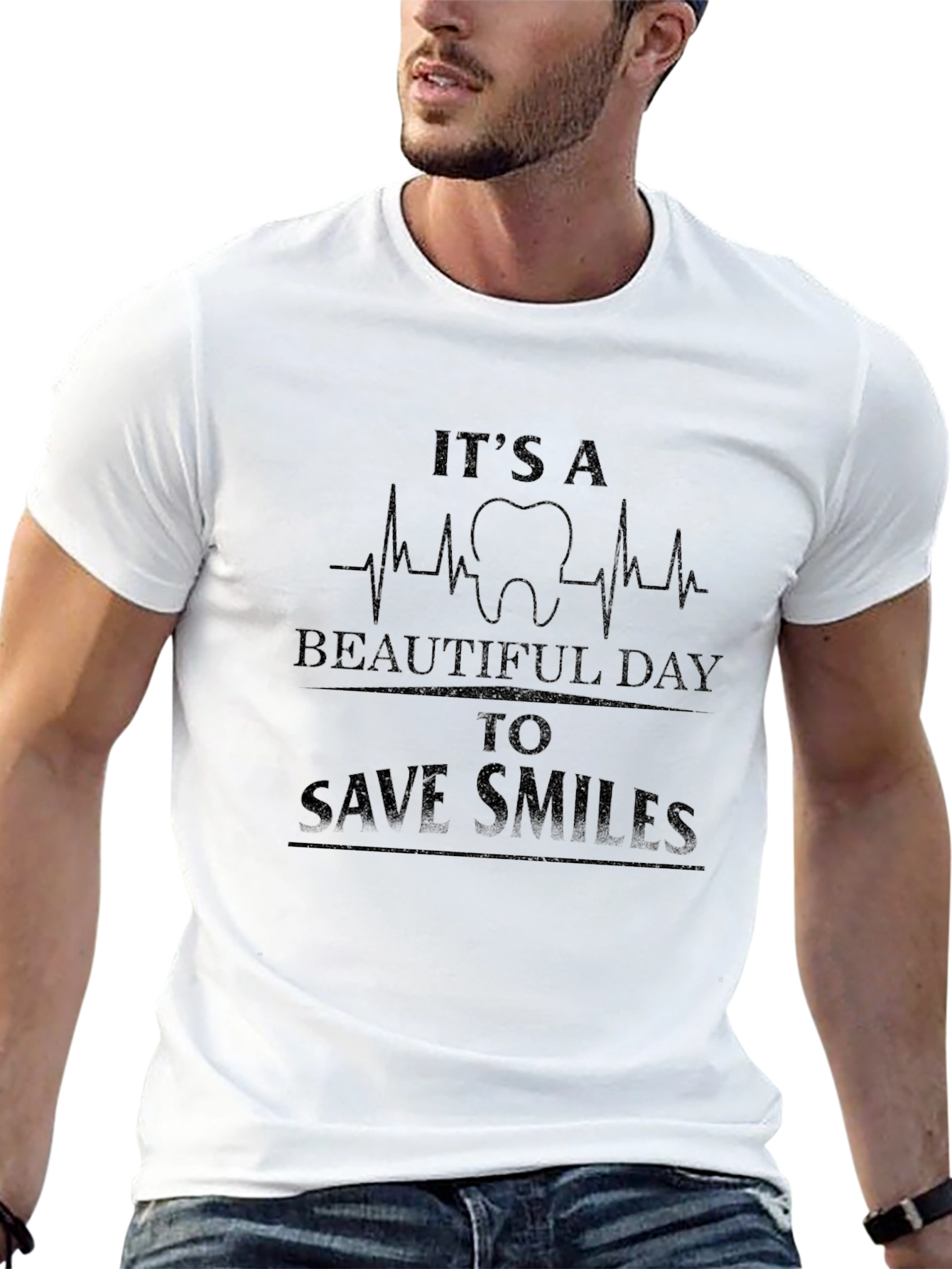 Dentist T-Shirt: Beautiful Day to Save Smiles