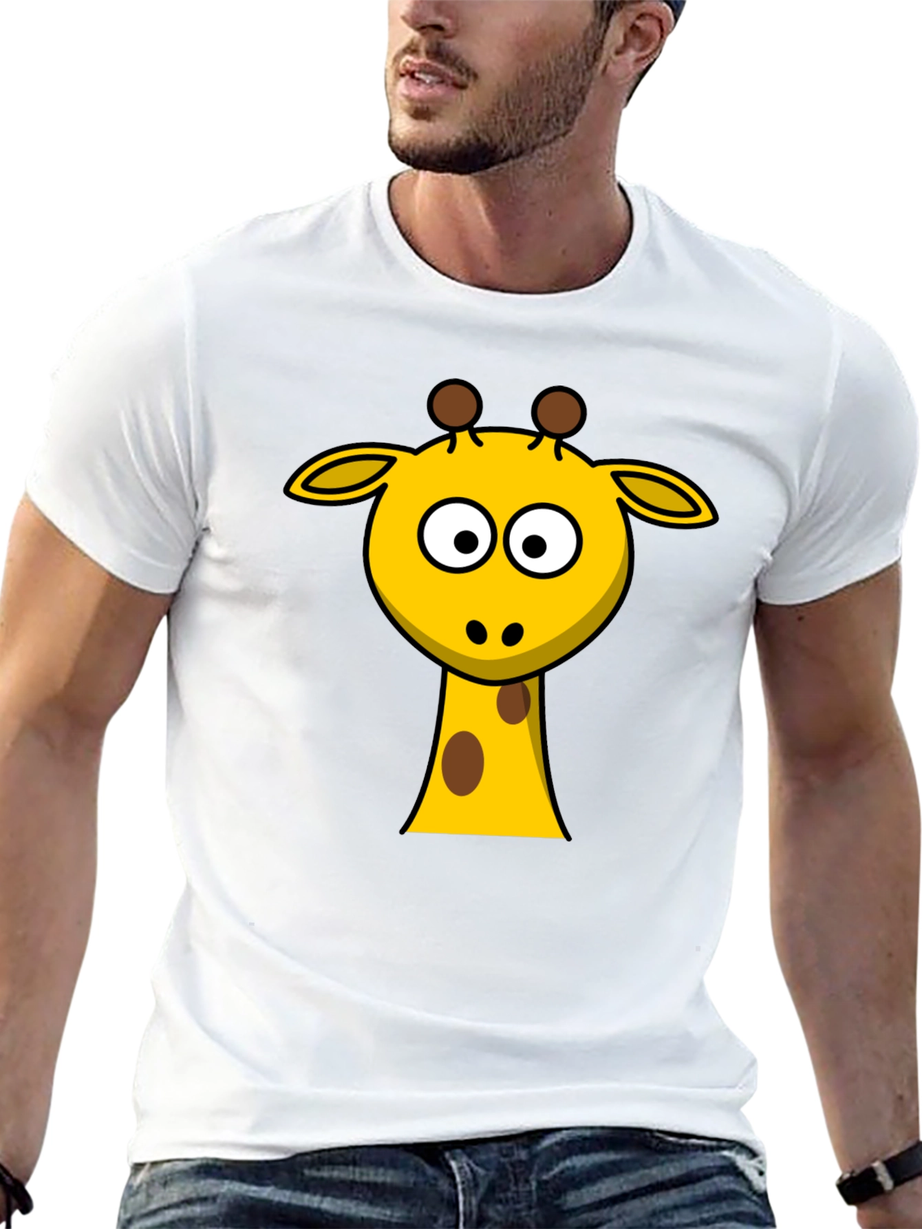 Giraffe Graphic T-Shirt - Fun Cartoon Design