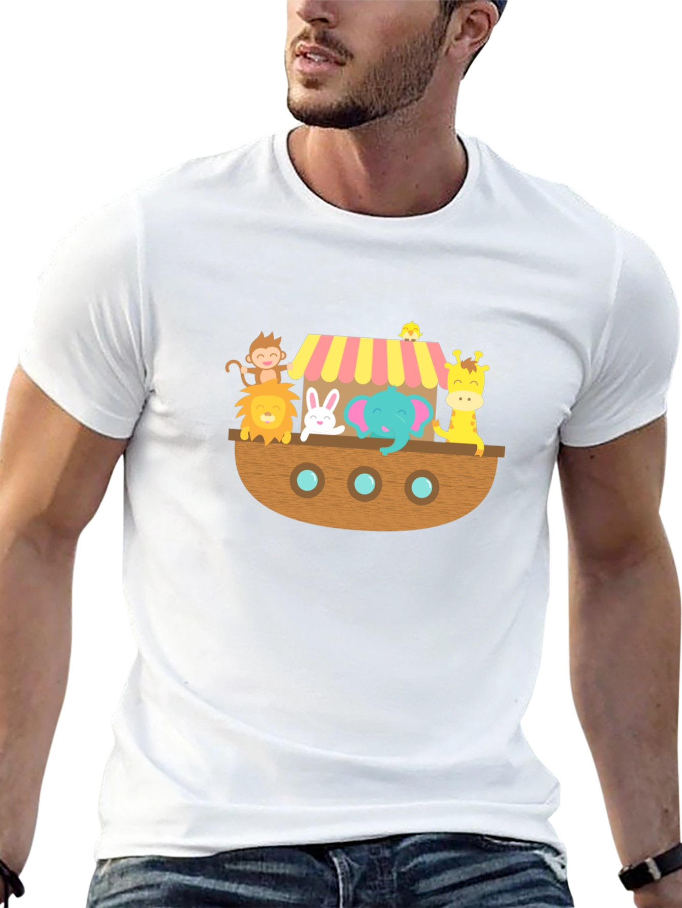 Noahs Ark Animal Cartoon T-Shirt