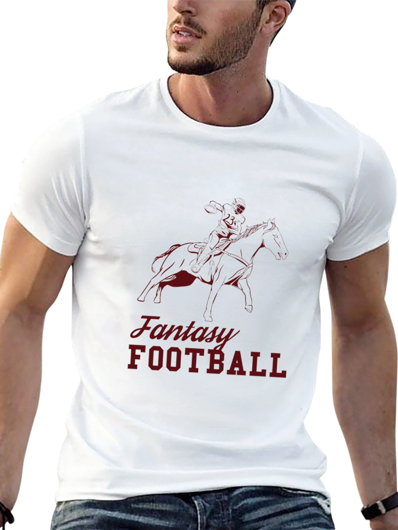 Fantasy Football Graphic Tee - Black Cotton T-Shirt