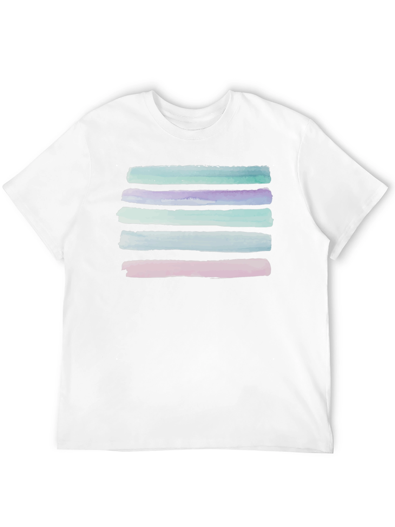 Abstract Stripe Watercolor T-Shirt