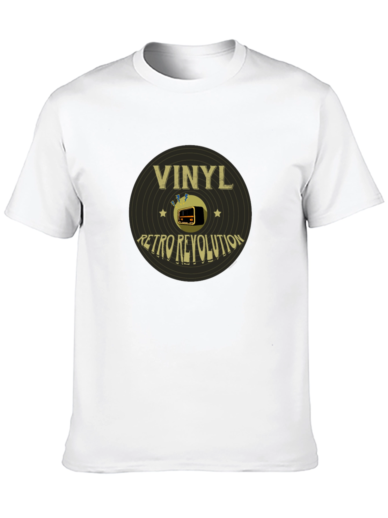 Retro Vinyl Revolution Black T-Shirt
