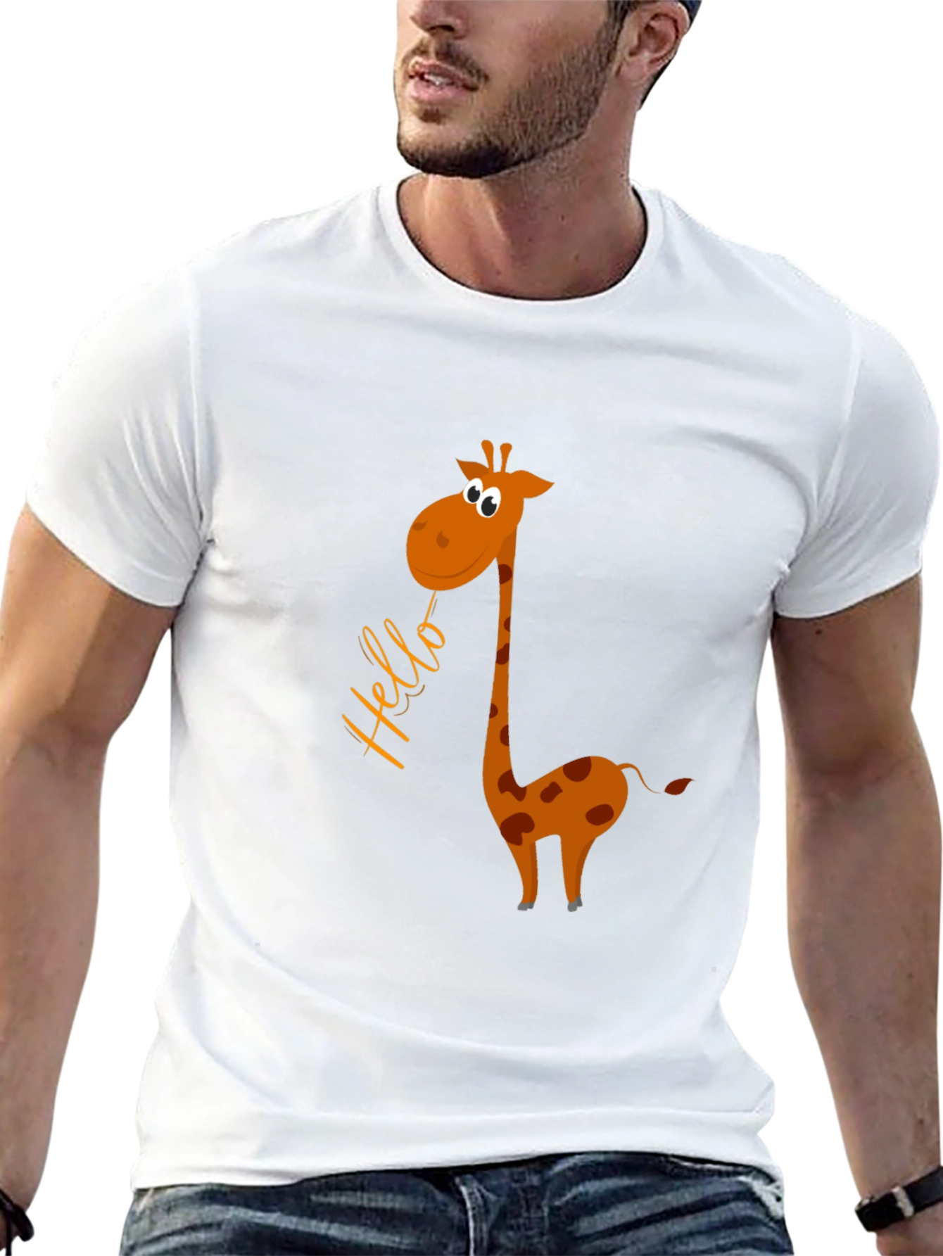 Giraffe Hello Graphic Tee