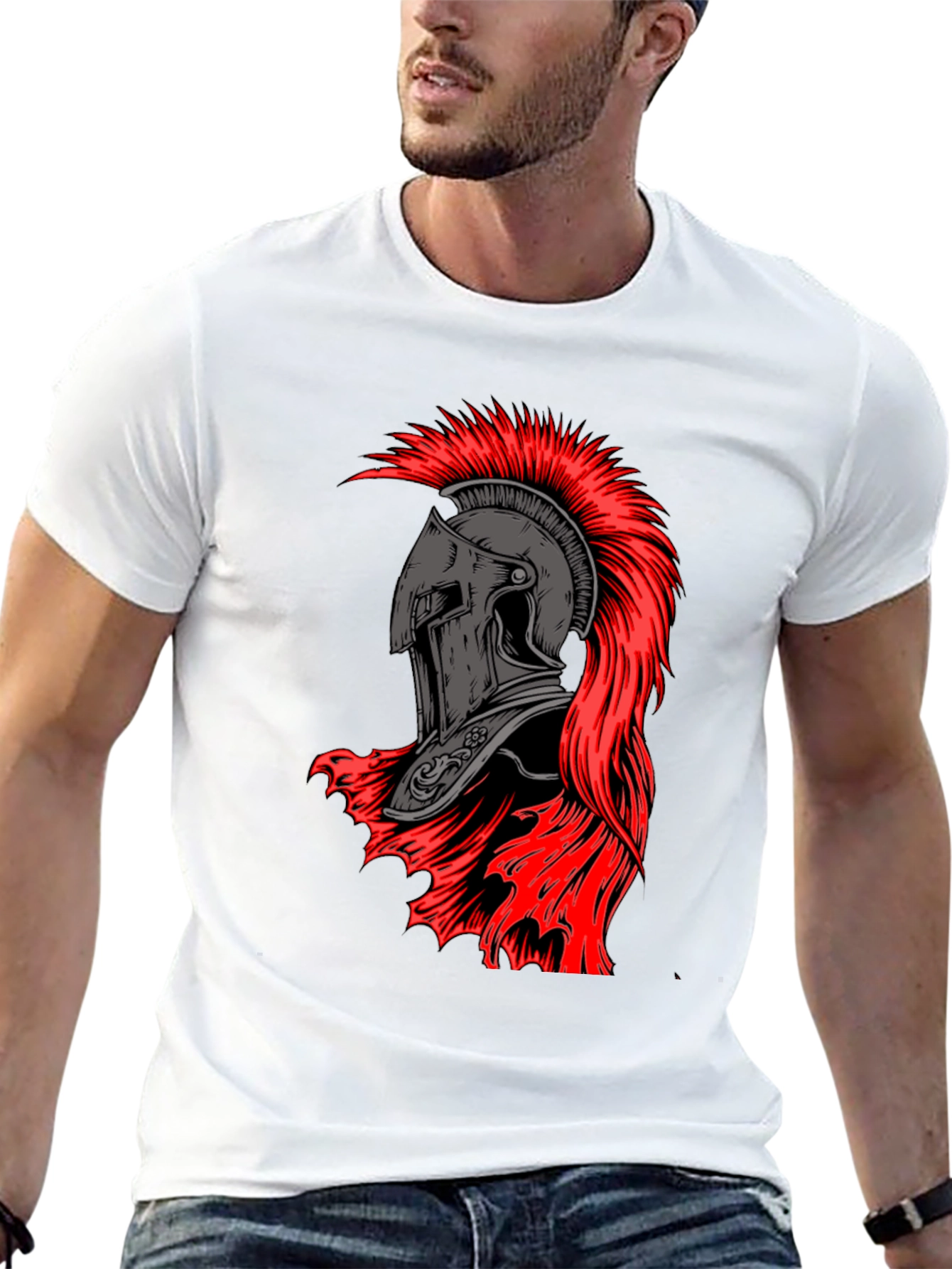 Spartan Helmet Graphic Tee - Black