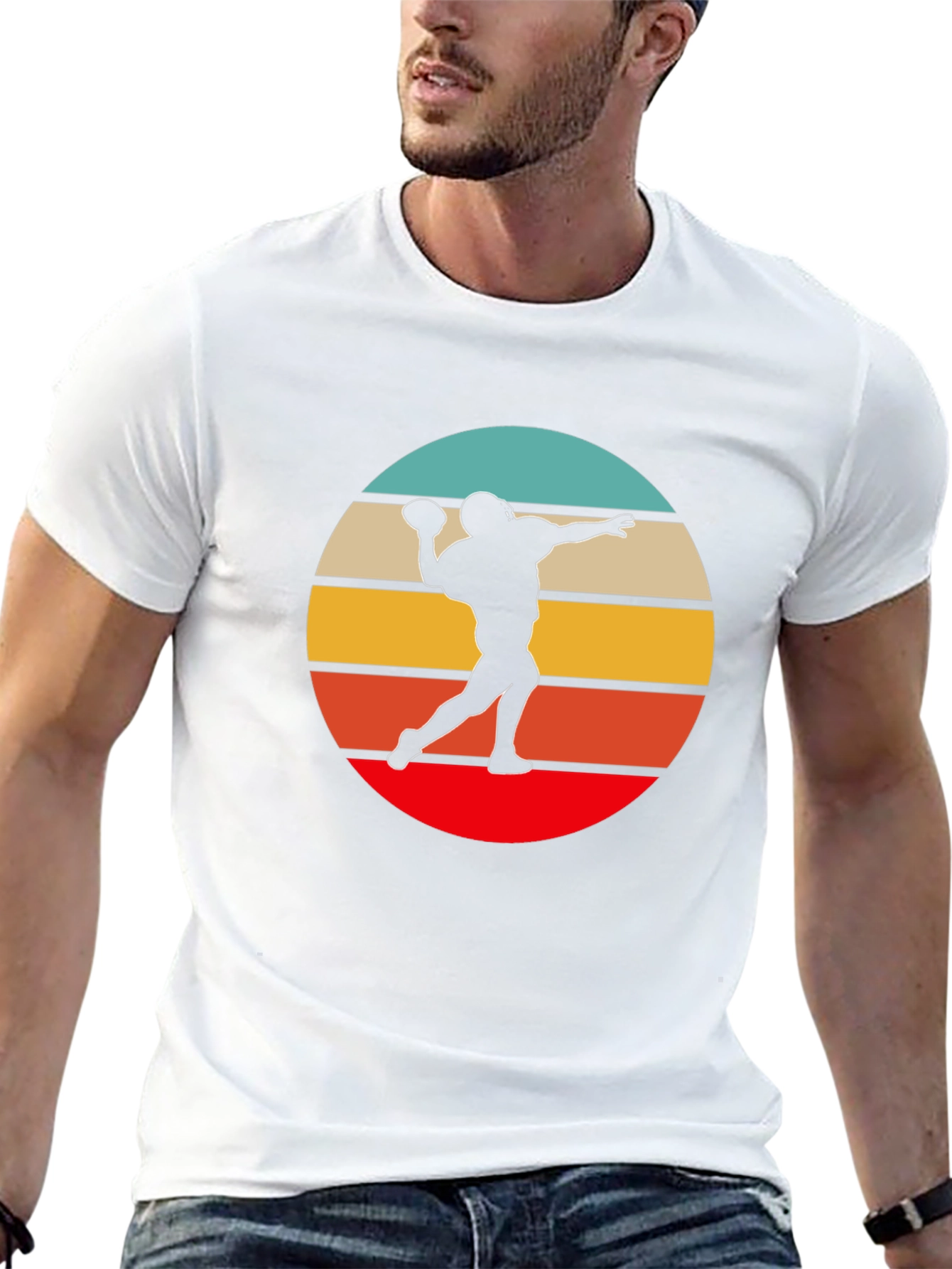 Retro Football Player Tee