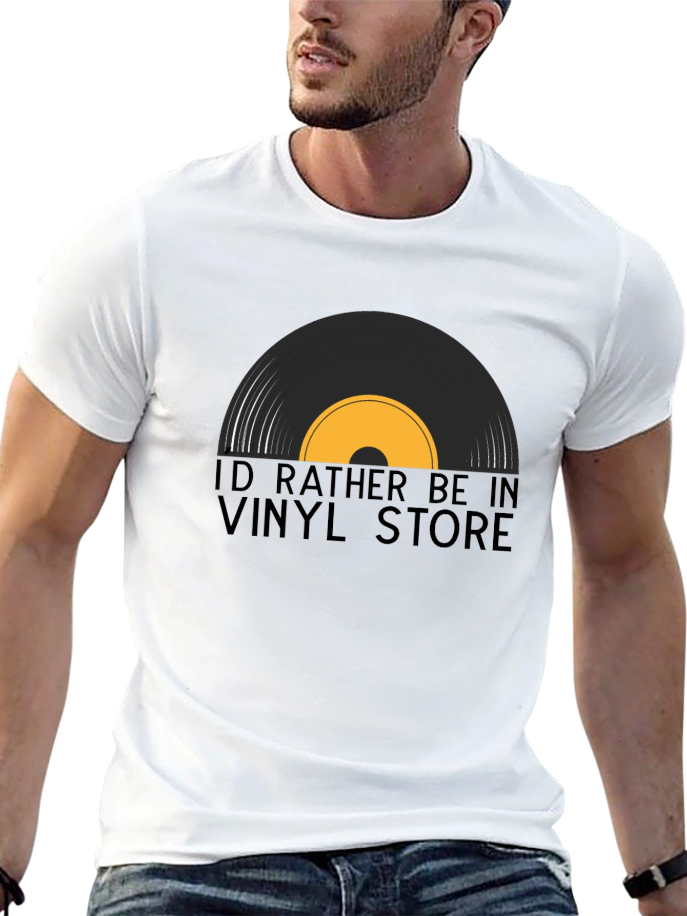 Vinyl Store T-Shirt: Retro Music Lover Tee