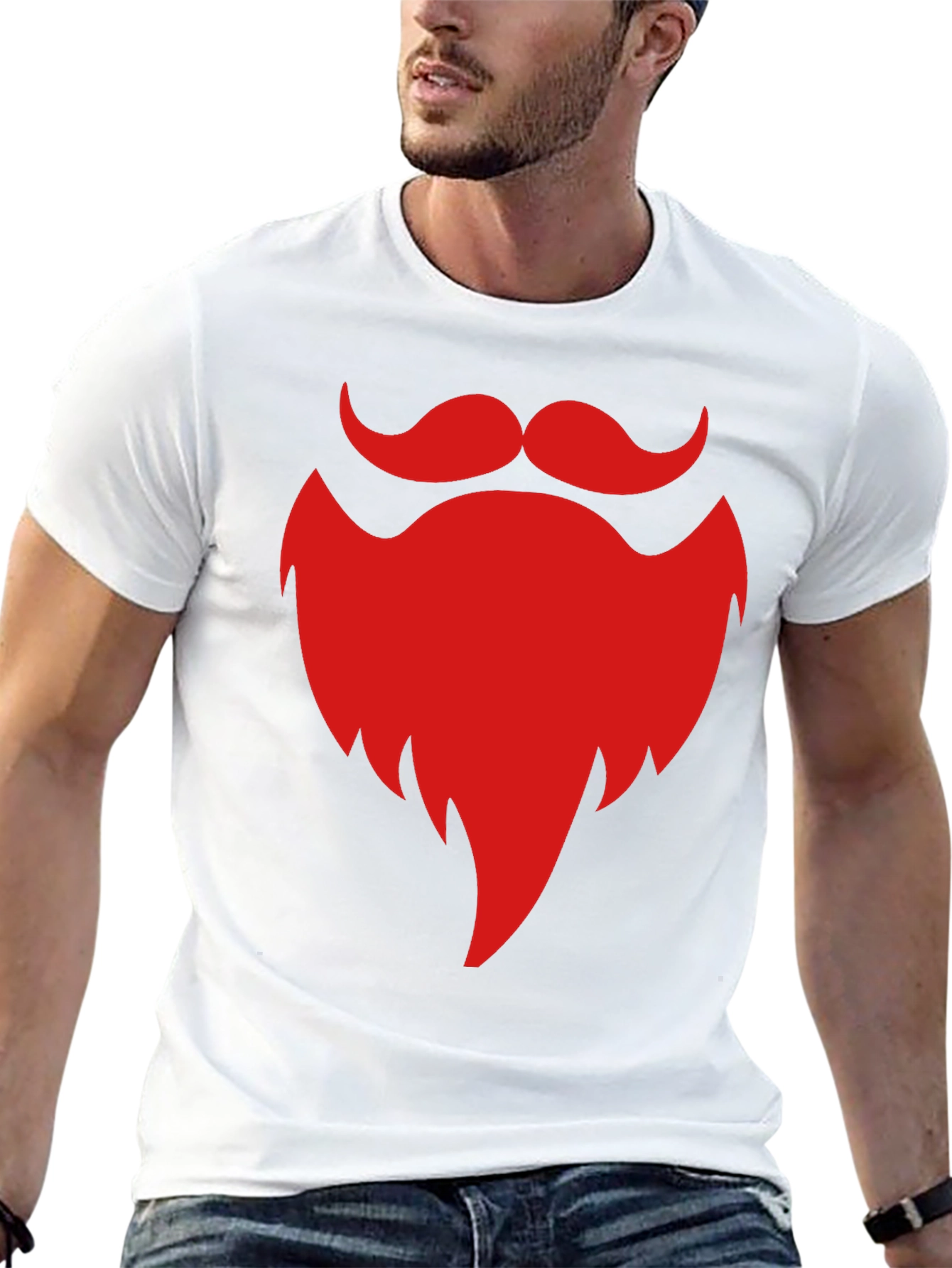 Red Beard Graphic Black T-Shirt