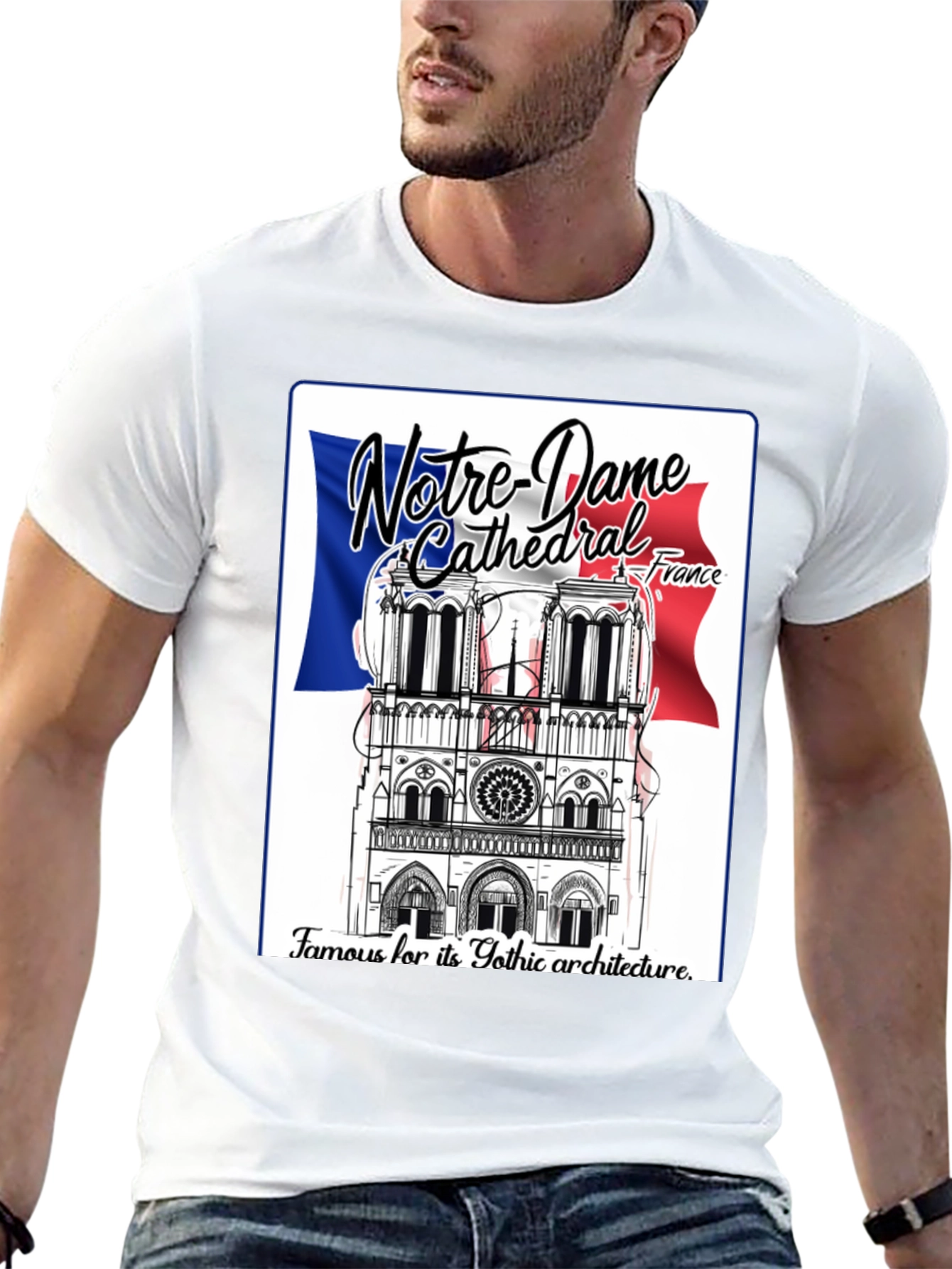 Notre Dame Cathedral France Graphic Tee