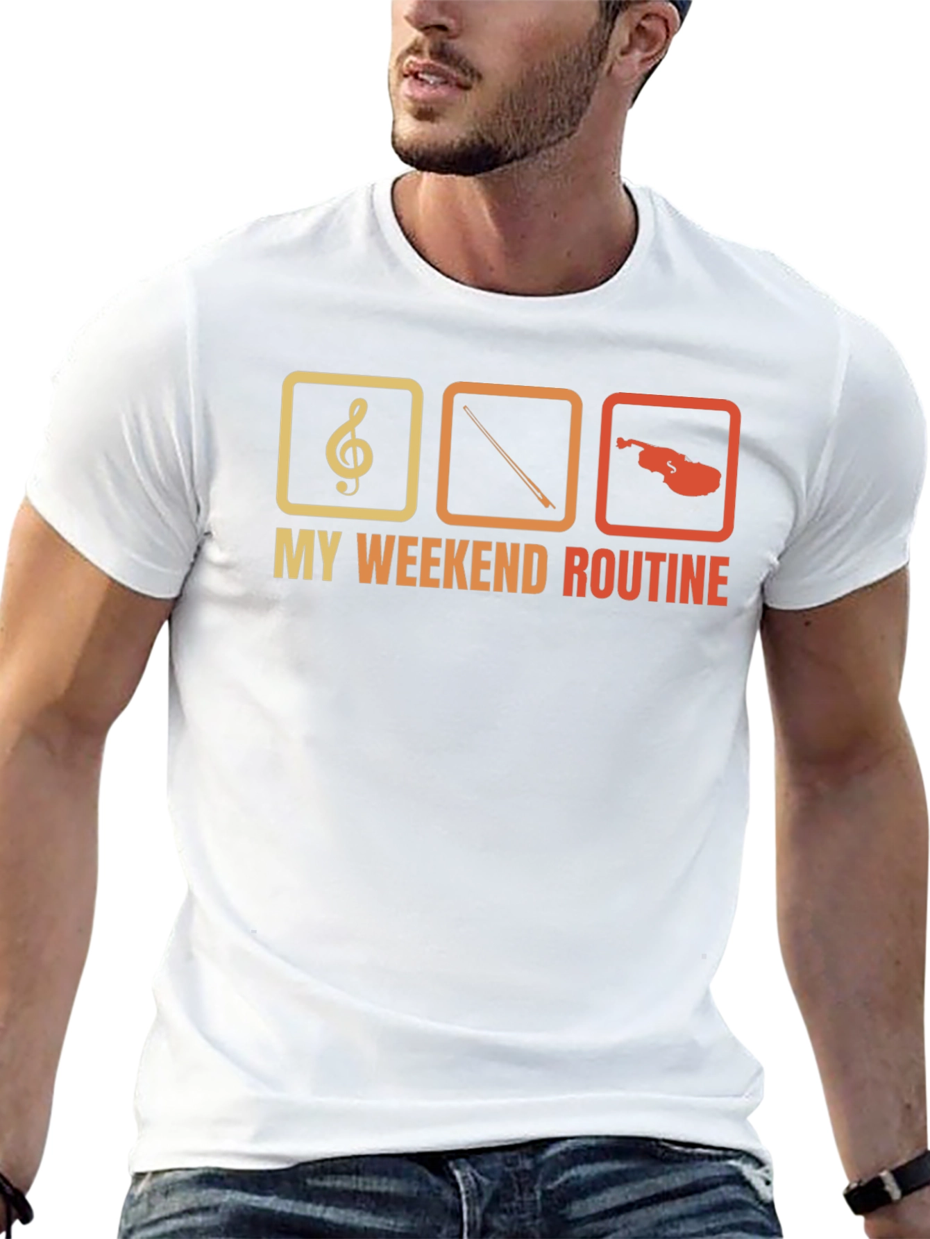 My Weekend Routine Violin T-Shirt