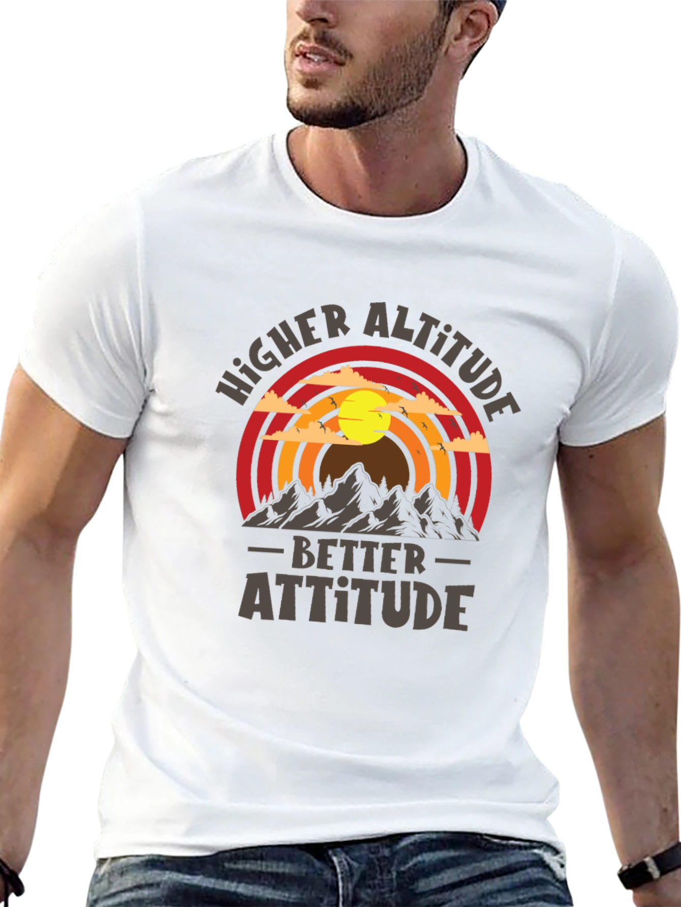 Higher Altitude Better Attitude Graphic T-Shirt