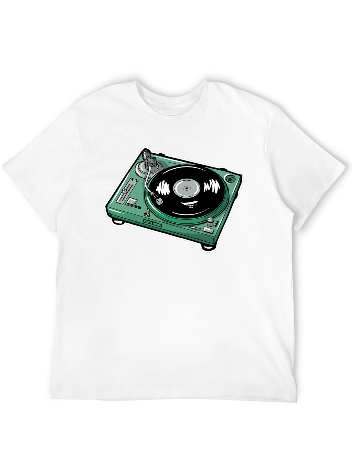 Turntable Graphic T-Shirt - Black Cotton Tee