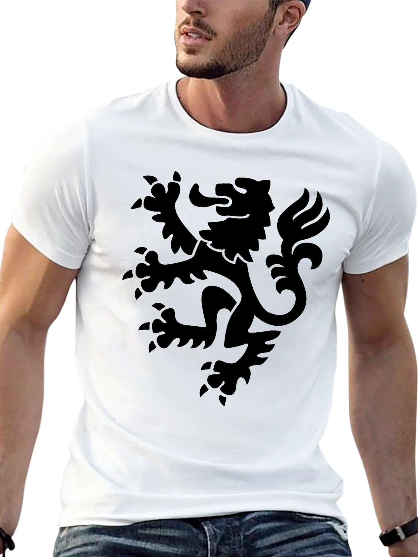 Black Lion Crest Graphic Tee