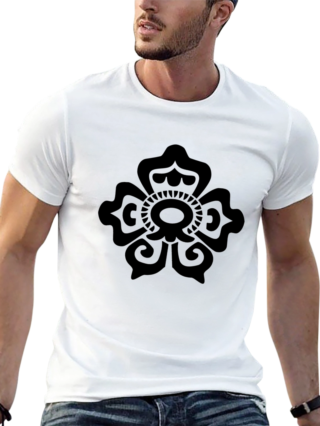 Black Floral Mandala Graphic Tee