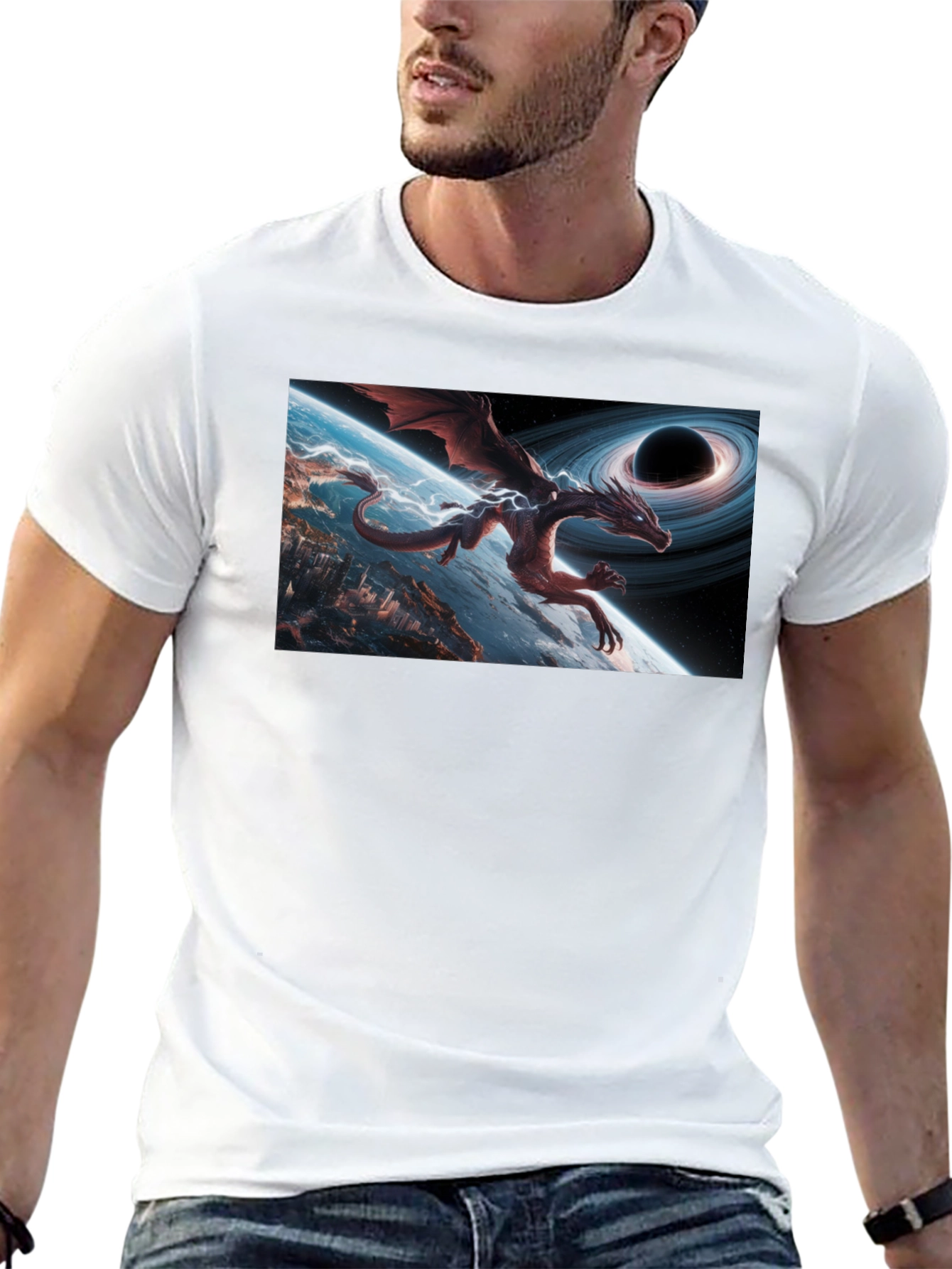 Cosmic Dragon Graphic T-Shirt