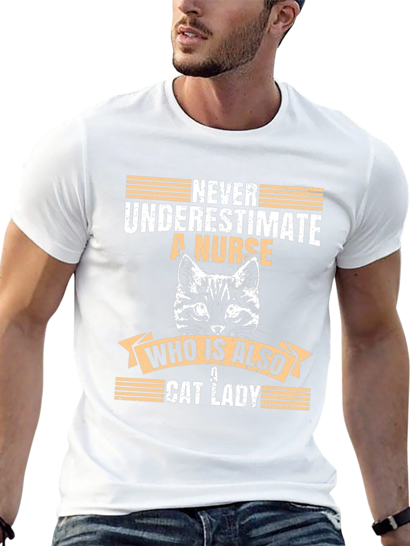 Never Underestimate a Nurse Cat Lady T-Shirt