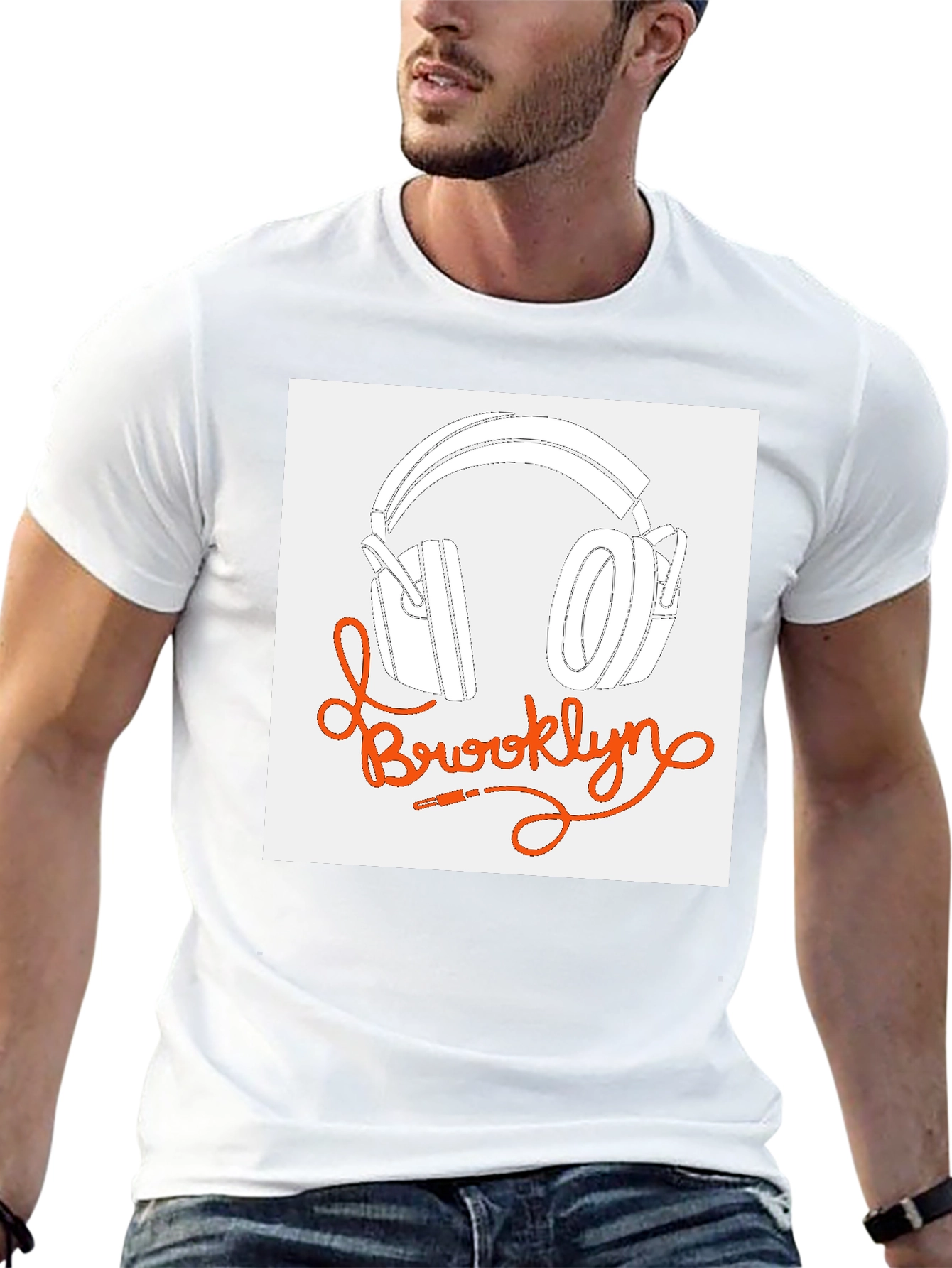 Brooklyn Headphones Graphic Tee - Stylish Music Lover Shirt