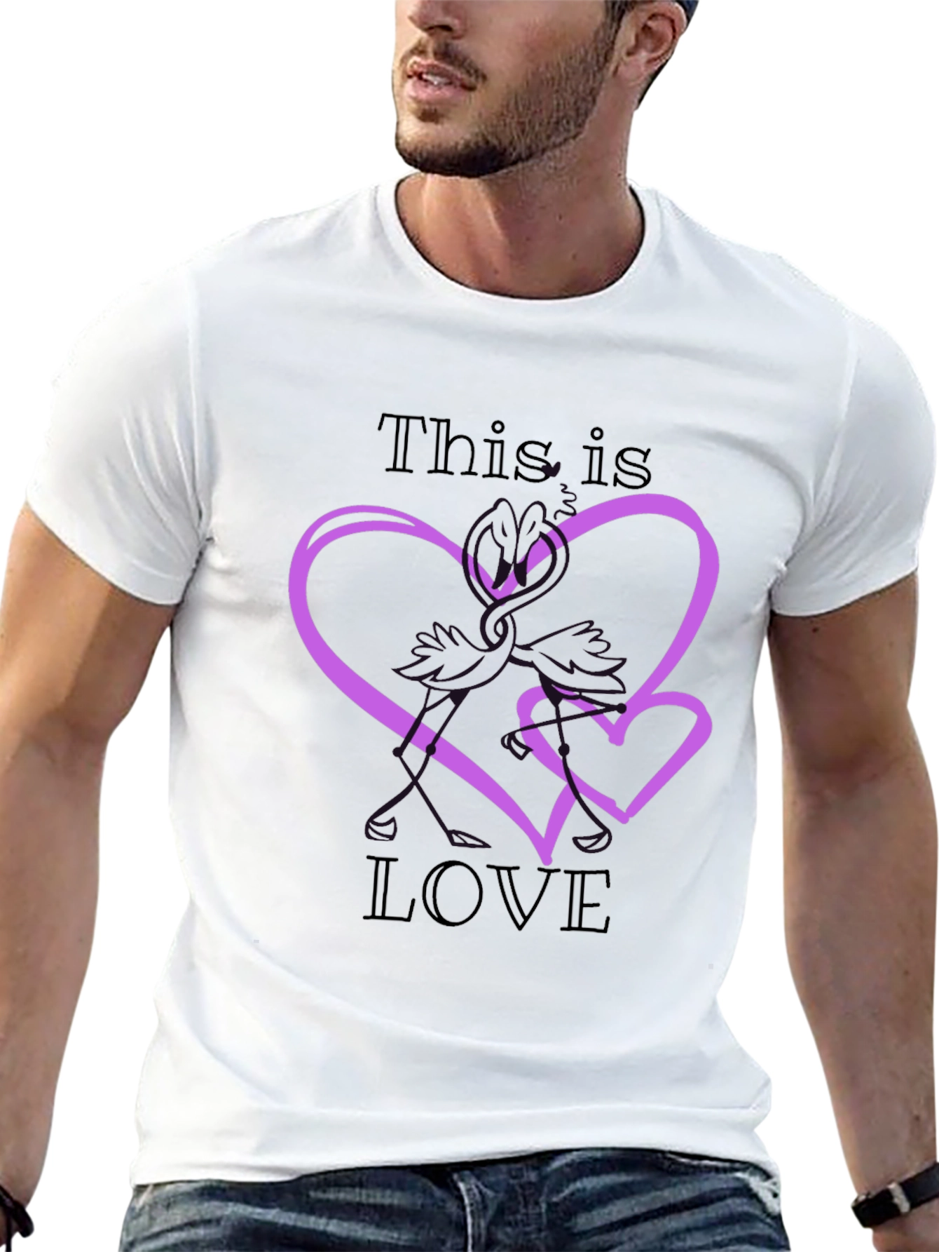 This is Love Graphic Tee - Stylish Heart Design
