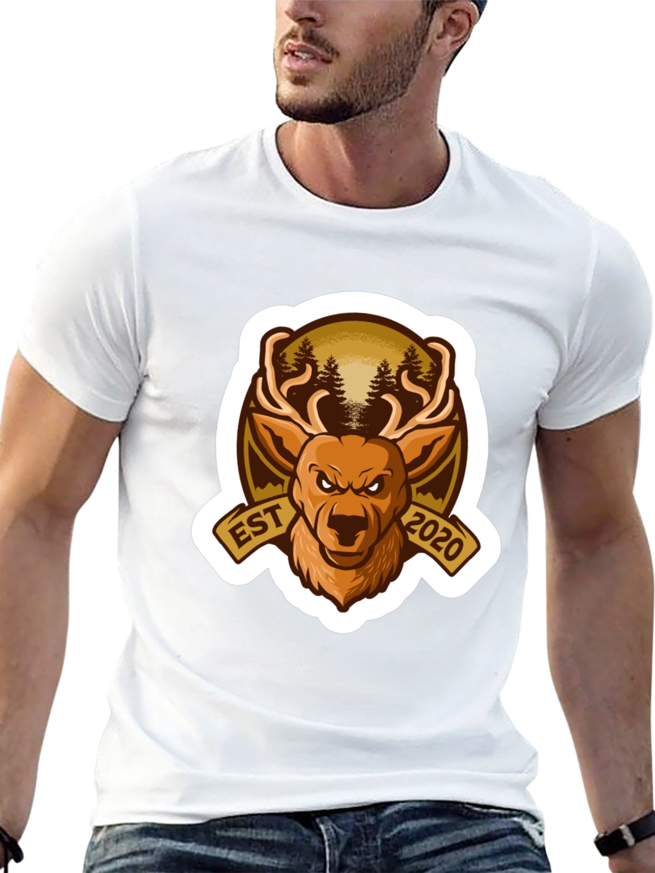 Hunting Deer Est 2020 Black T-Shirt