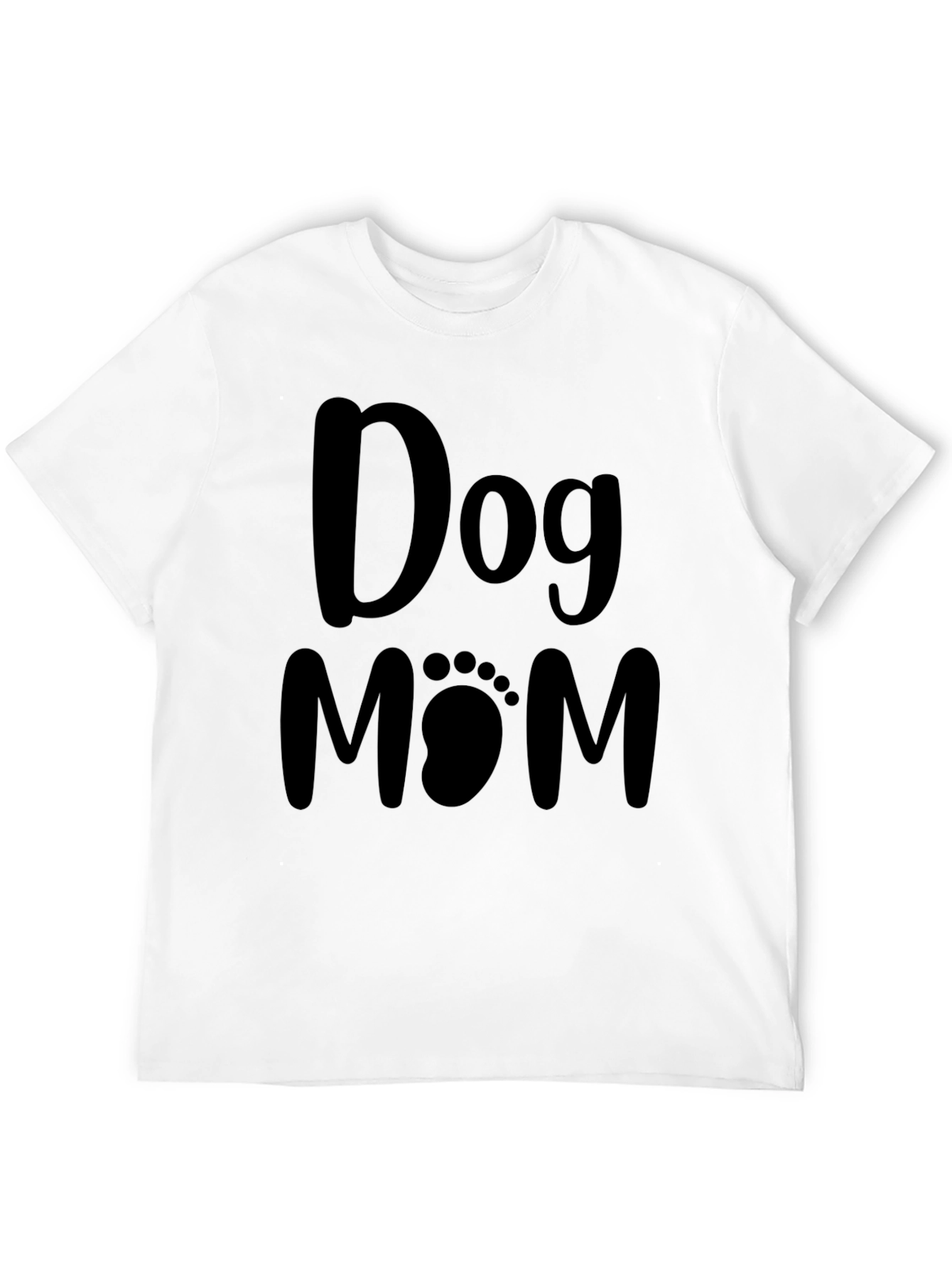 Dog Mom T-Shirt - Paw Print Cute Tee