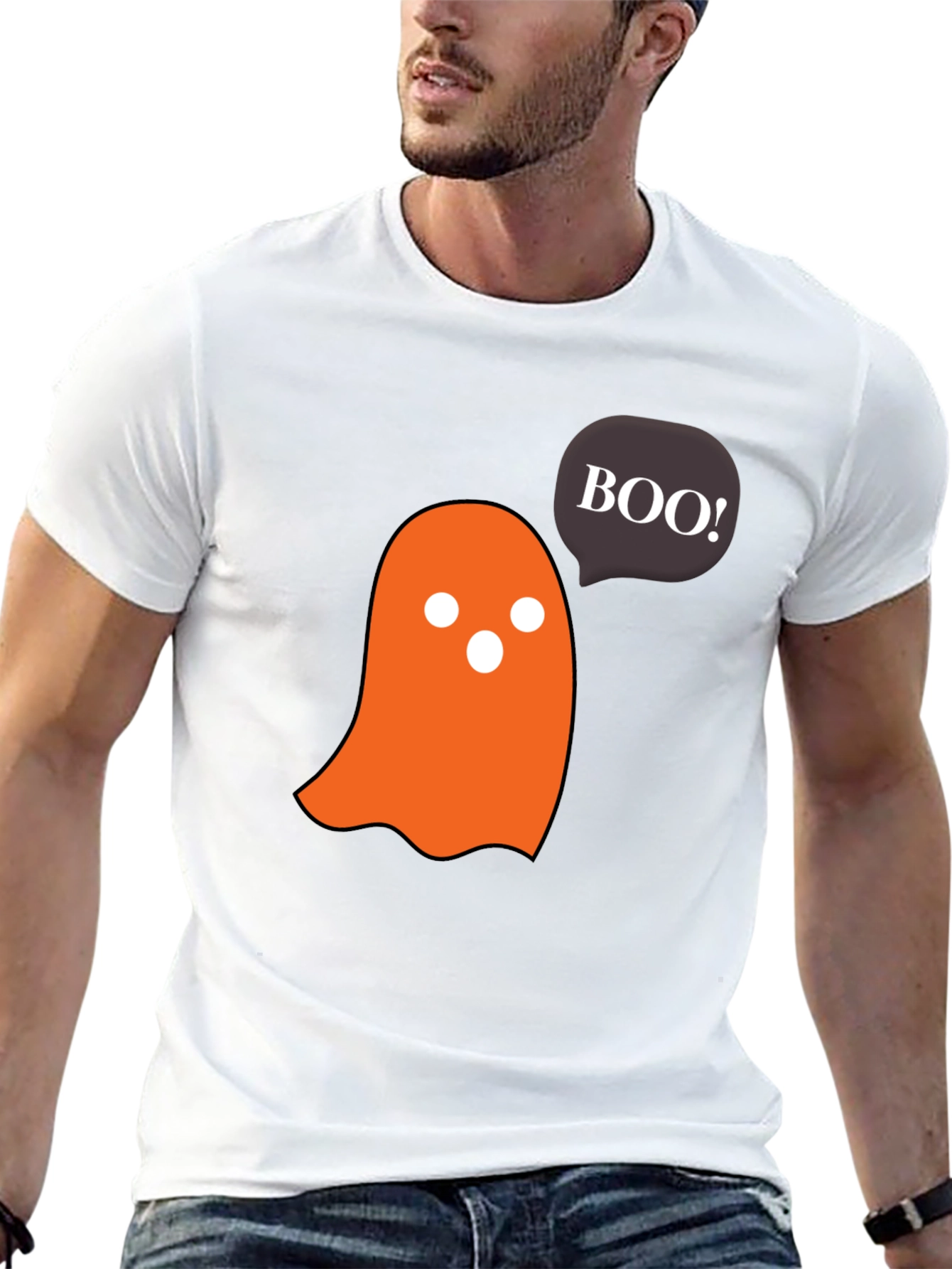 Halloween Ghost Boo! Black T-Shirt