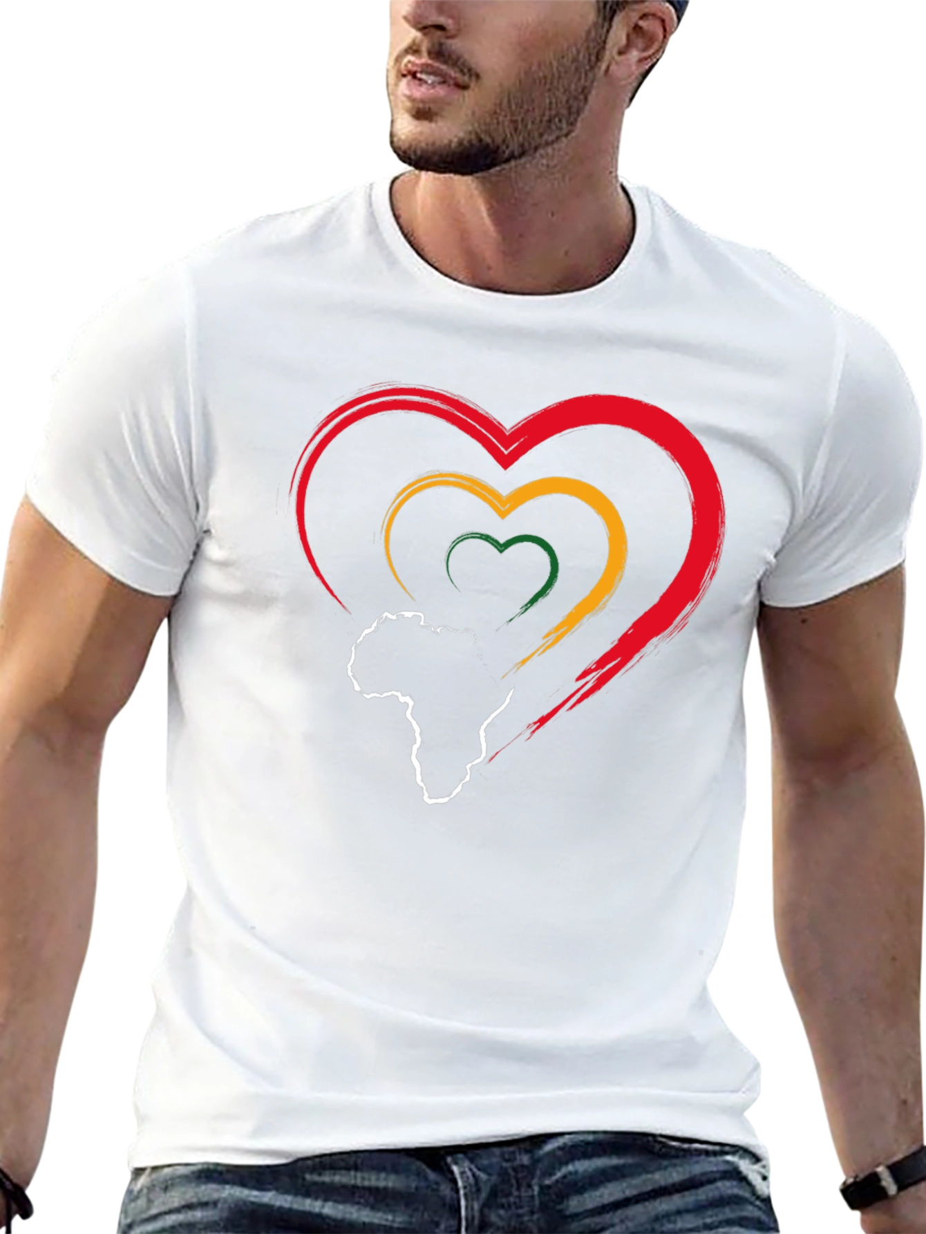 Pan-African Pride Heart T-Shirt