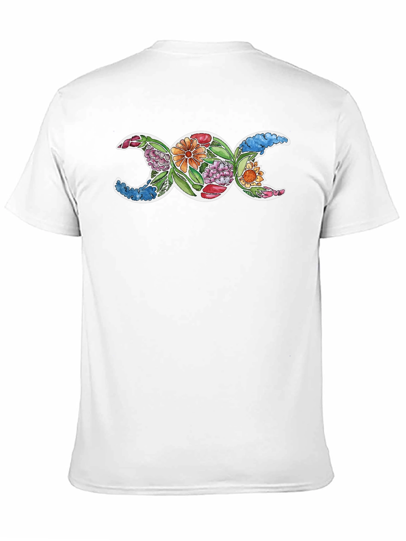 Floral Triple Moon Goddess T-Shirt