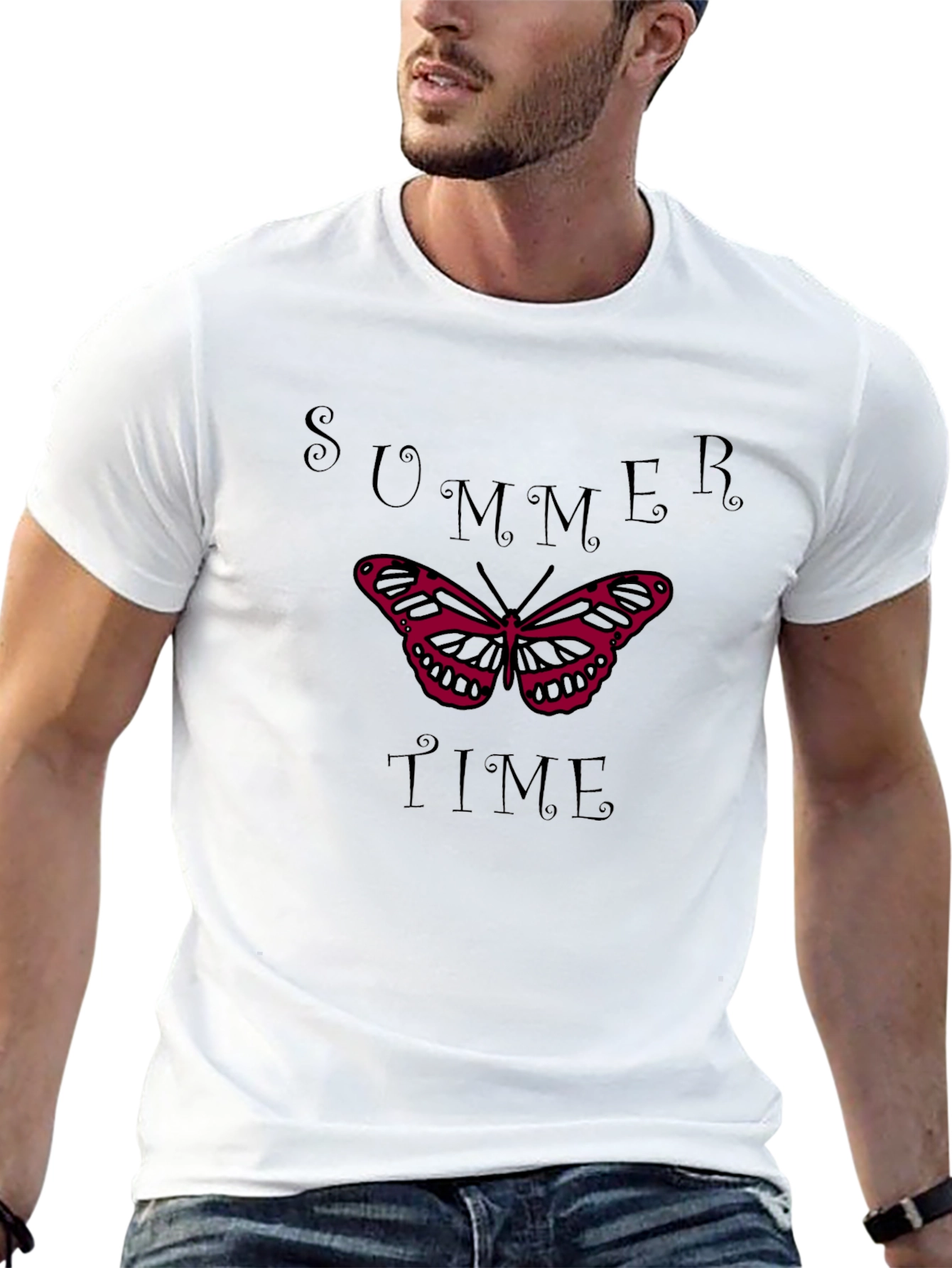 Summer Time Butterfly Graphic Tee