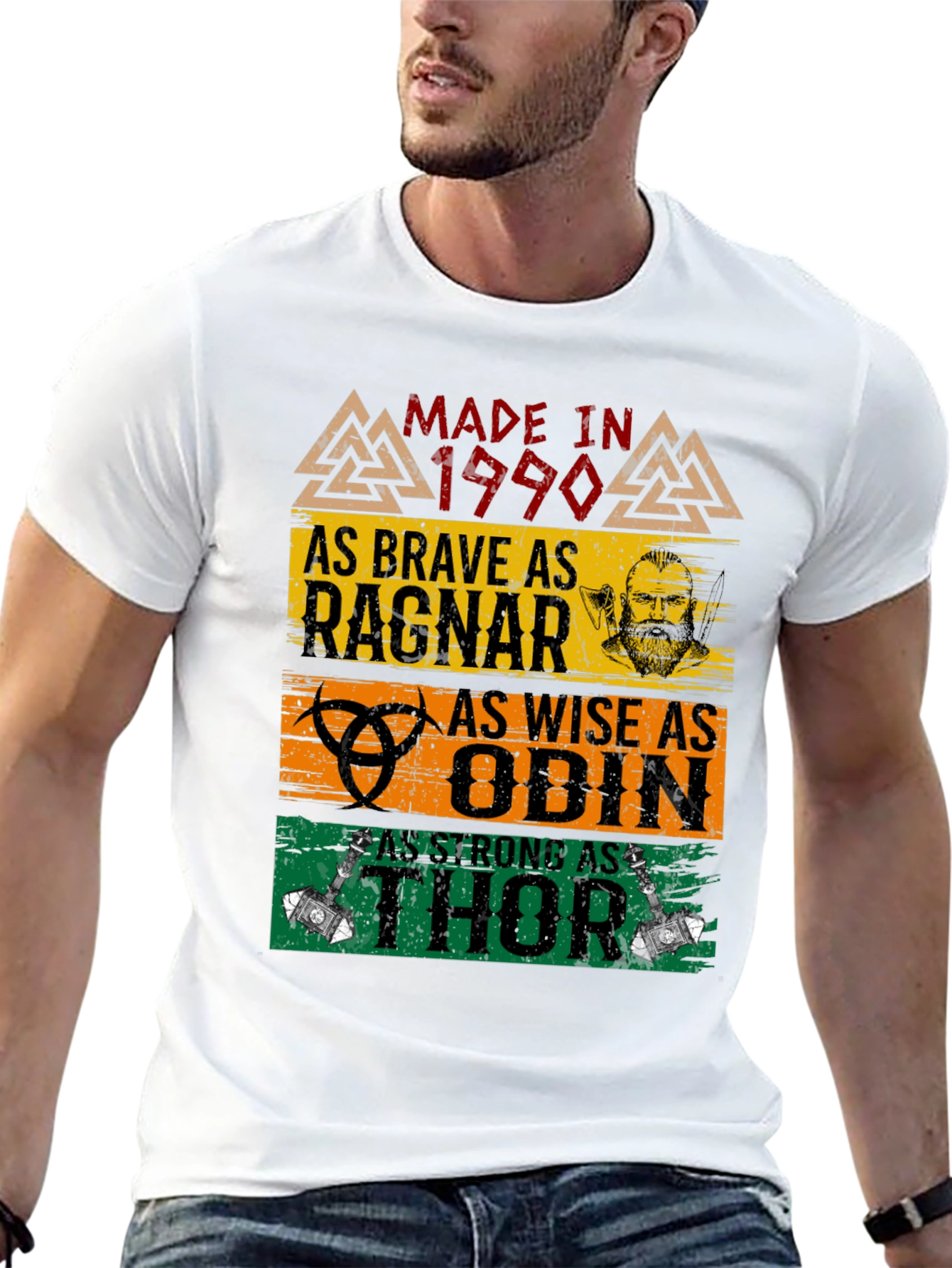 Made In 1990 Viking Warrior T-Shirt