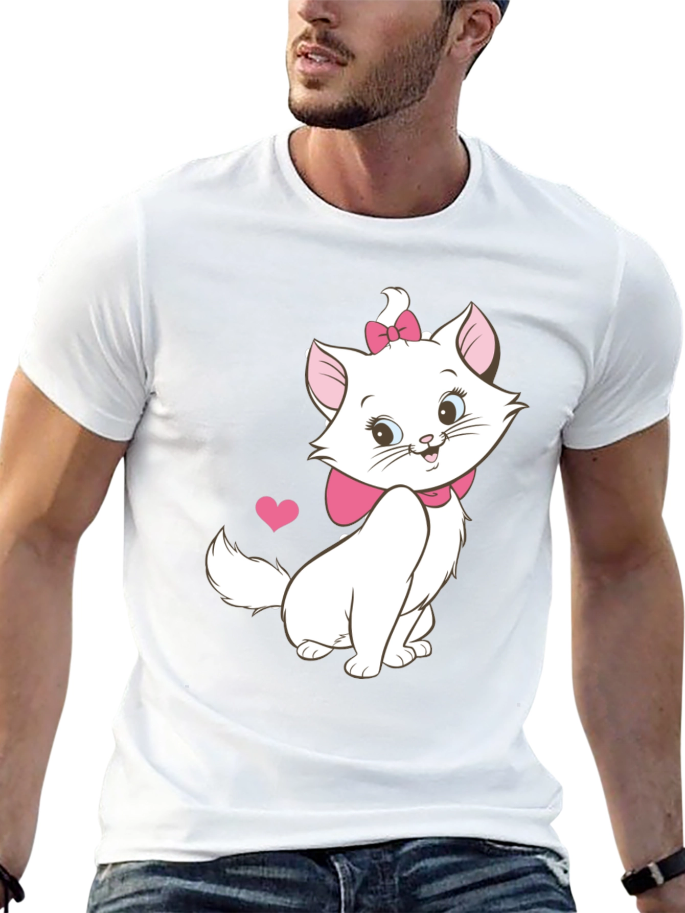 Cute Marie Cat T-Shirt - Aristocats Cartoon Tee