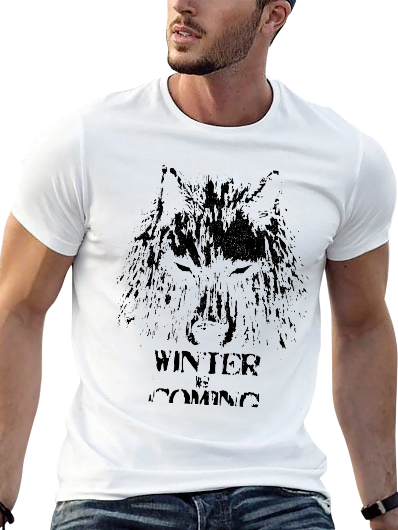Winter is Coming Wolf Graphic T-Shirt