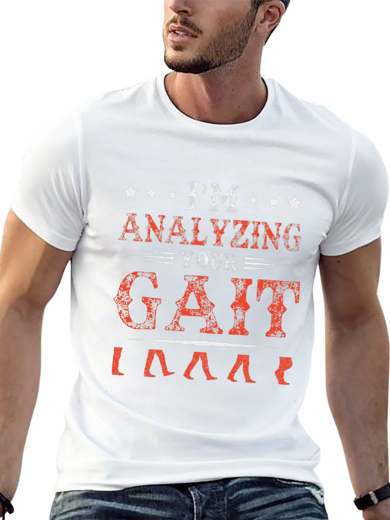 Analyzing Your Gait Black Graphic T-Shirt