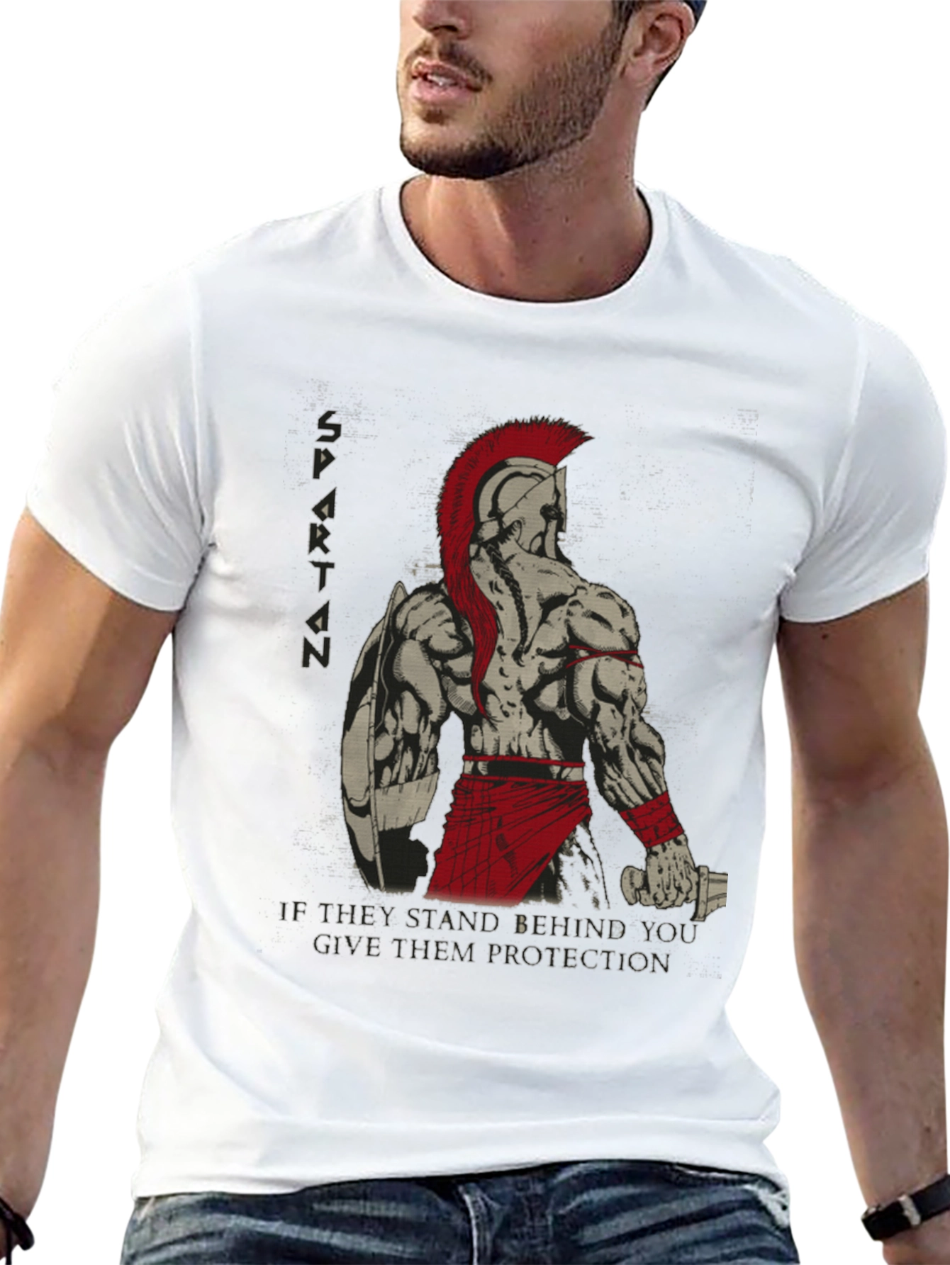 Spartan Warrior Graphic T-Shirt