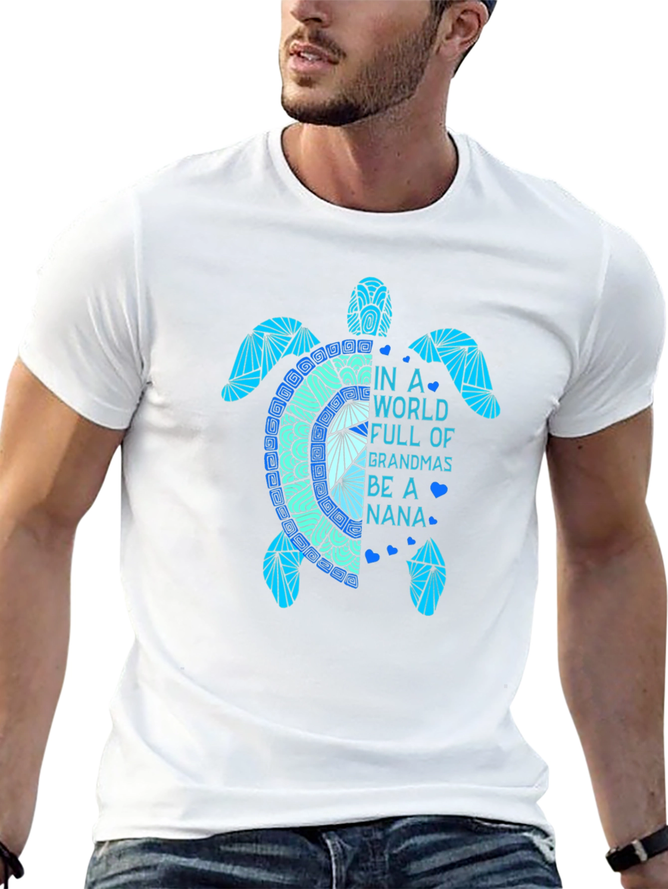 Turtle Nana Graphic T-Shirt - Cute Grandparent Tee