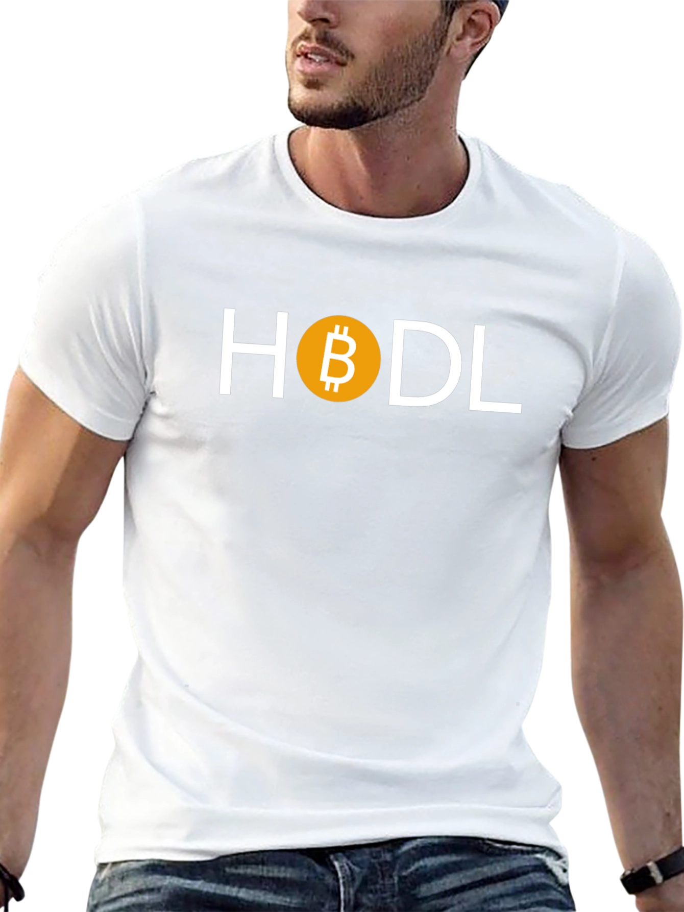 HODL Bitcoin Crypto T-Shirt - Black Cotton Blend