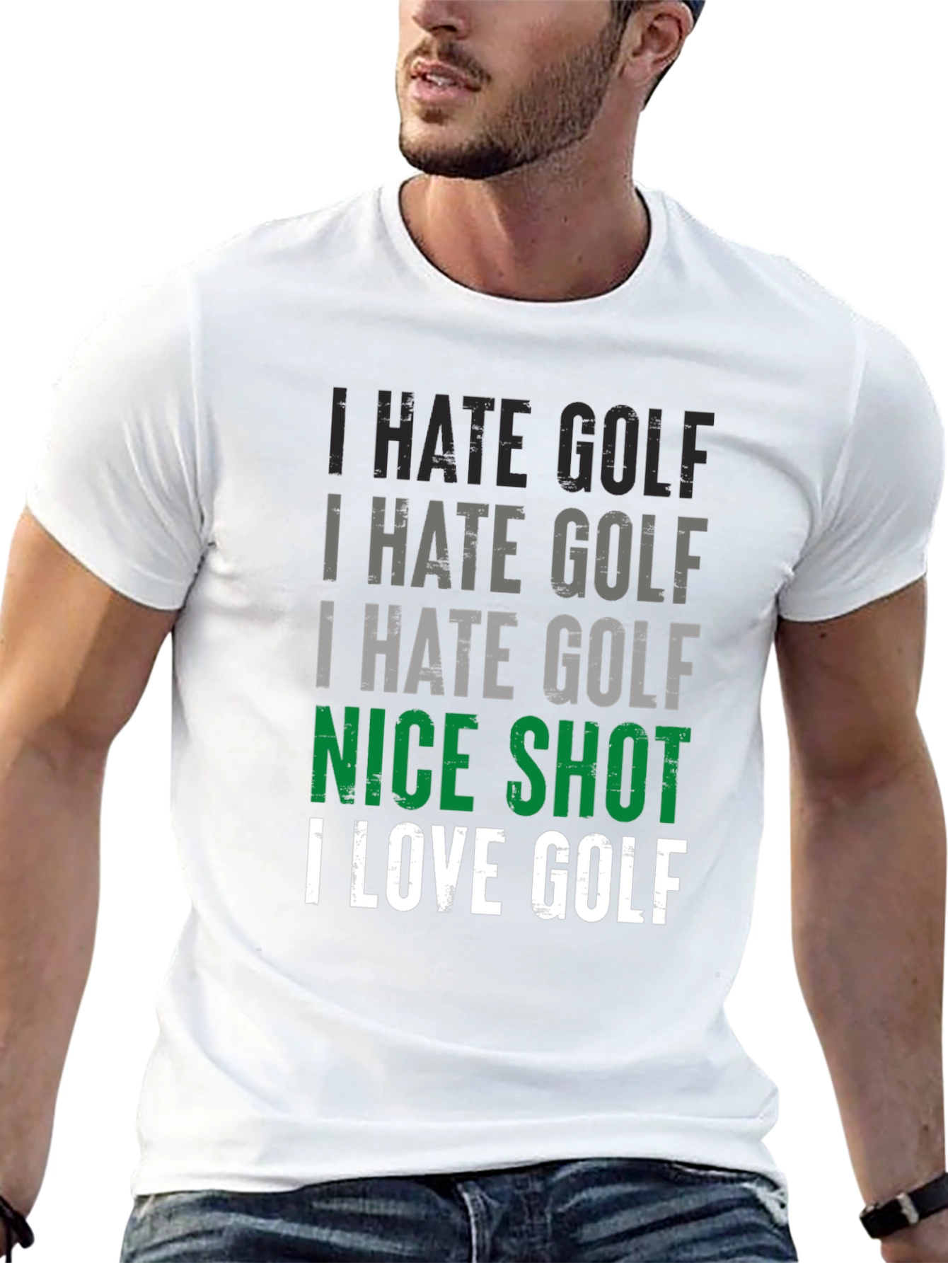Funny Golf T-Shirt - I Hate Golf Nice Shot