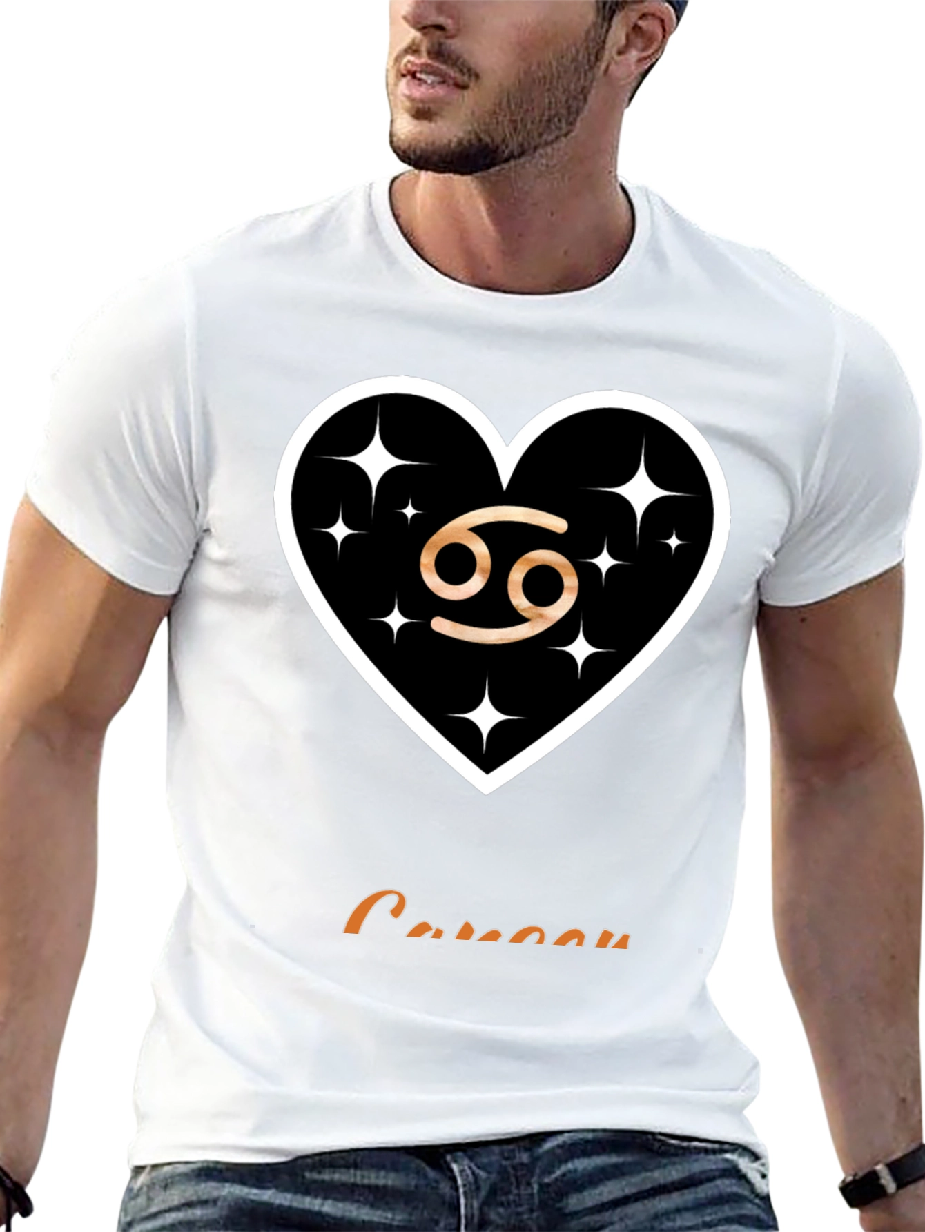 Cancer Zodiac Sign T-Shirt Heart Design