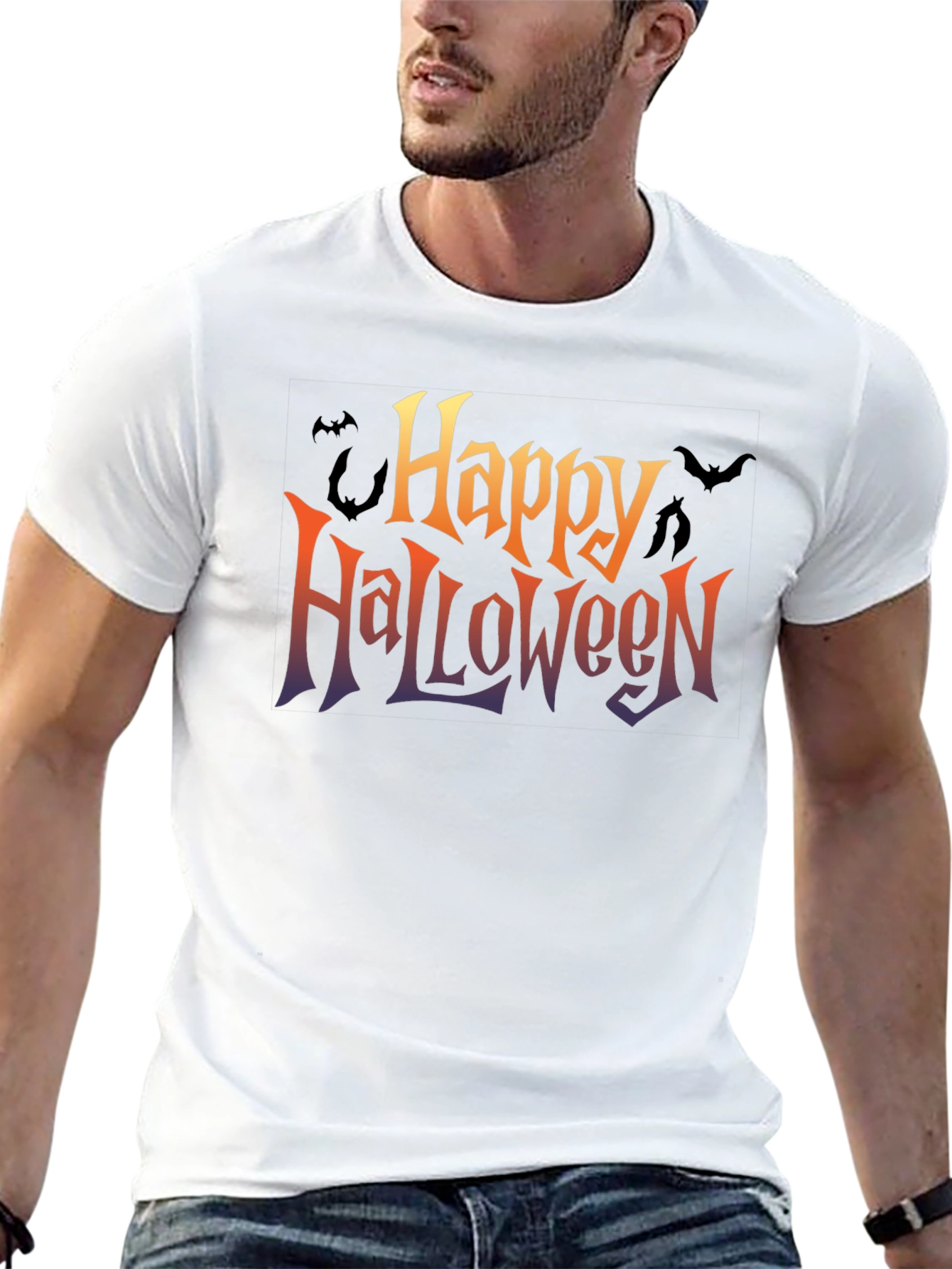 Happy Halloween Graphic Tee - Black