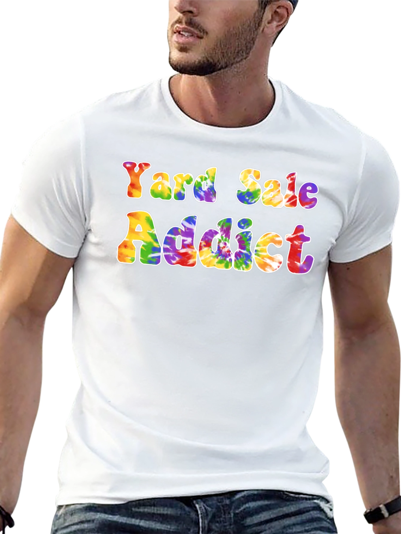 Yard Sale Addict Tie-Dye Graphic Tee