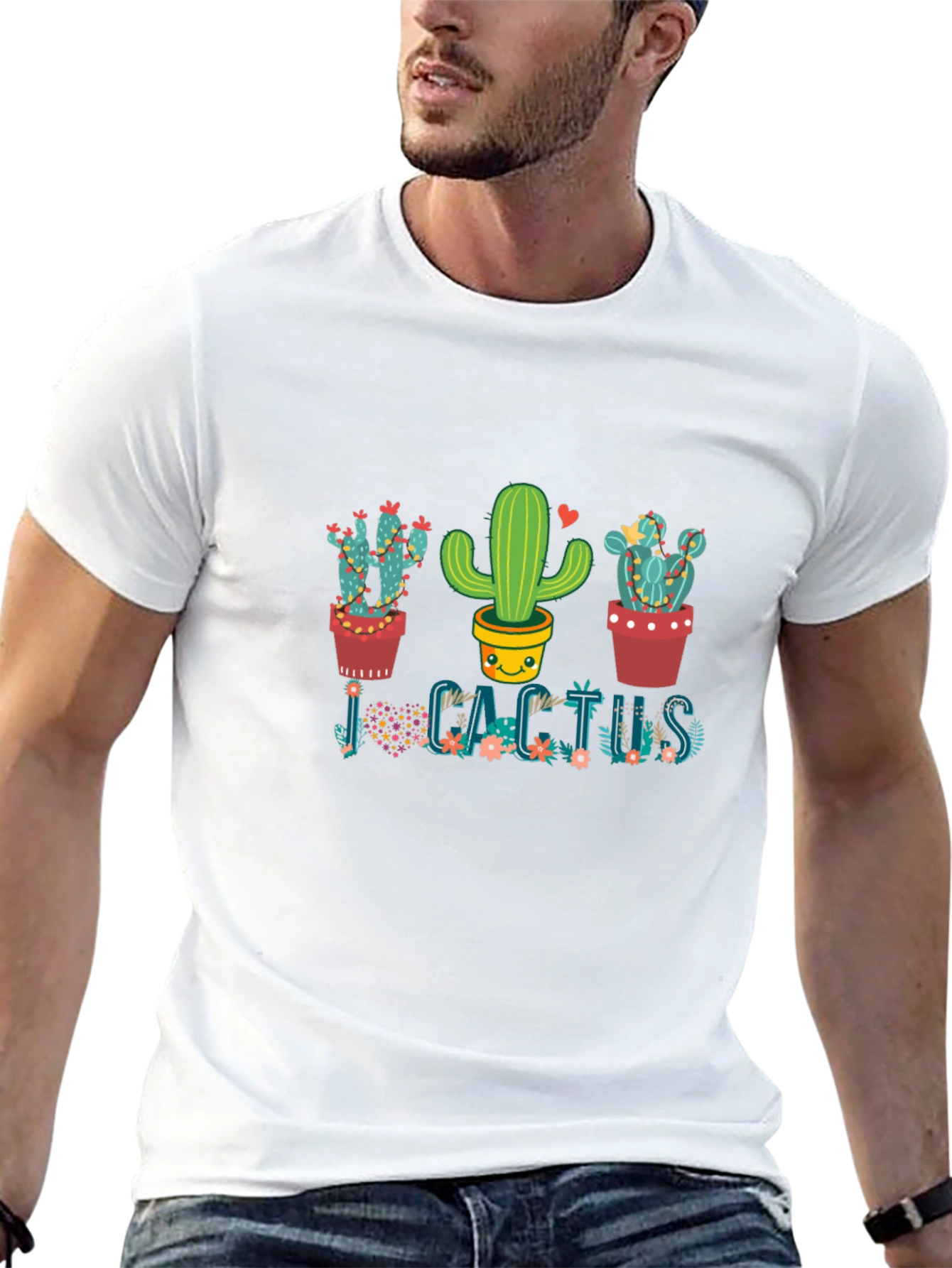 Cute Cactus Graphic T-Shirt