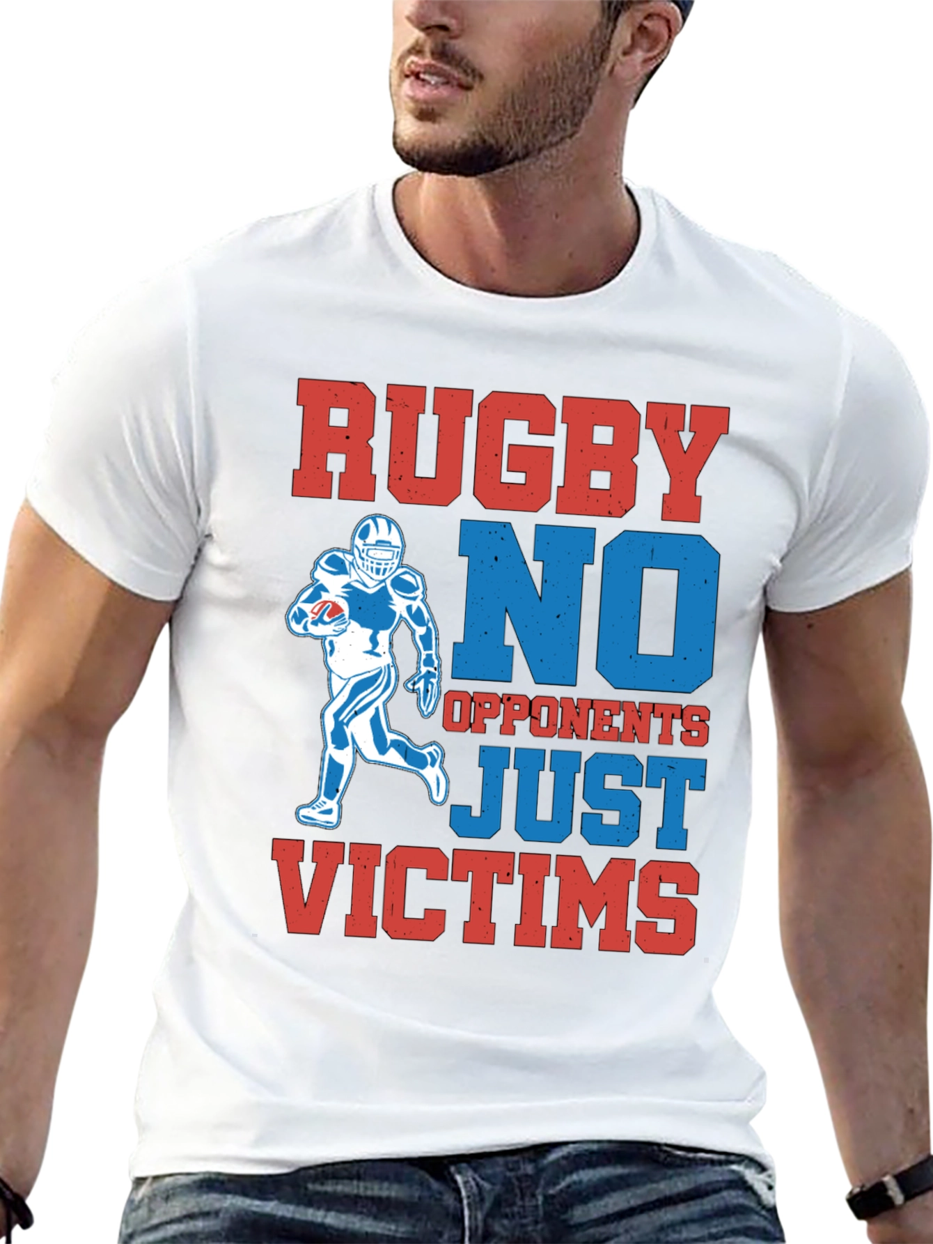 Rugby No Opponents Just Victims Graphic T-Shirt