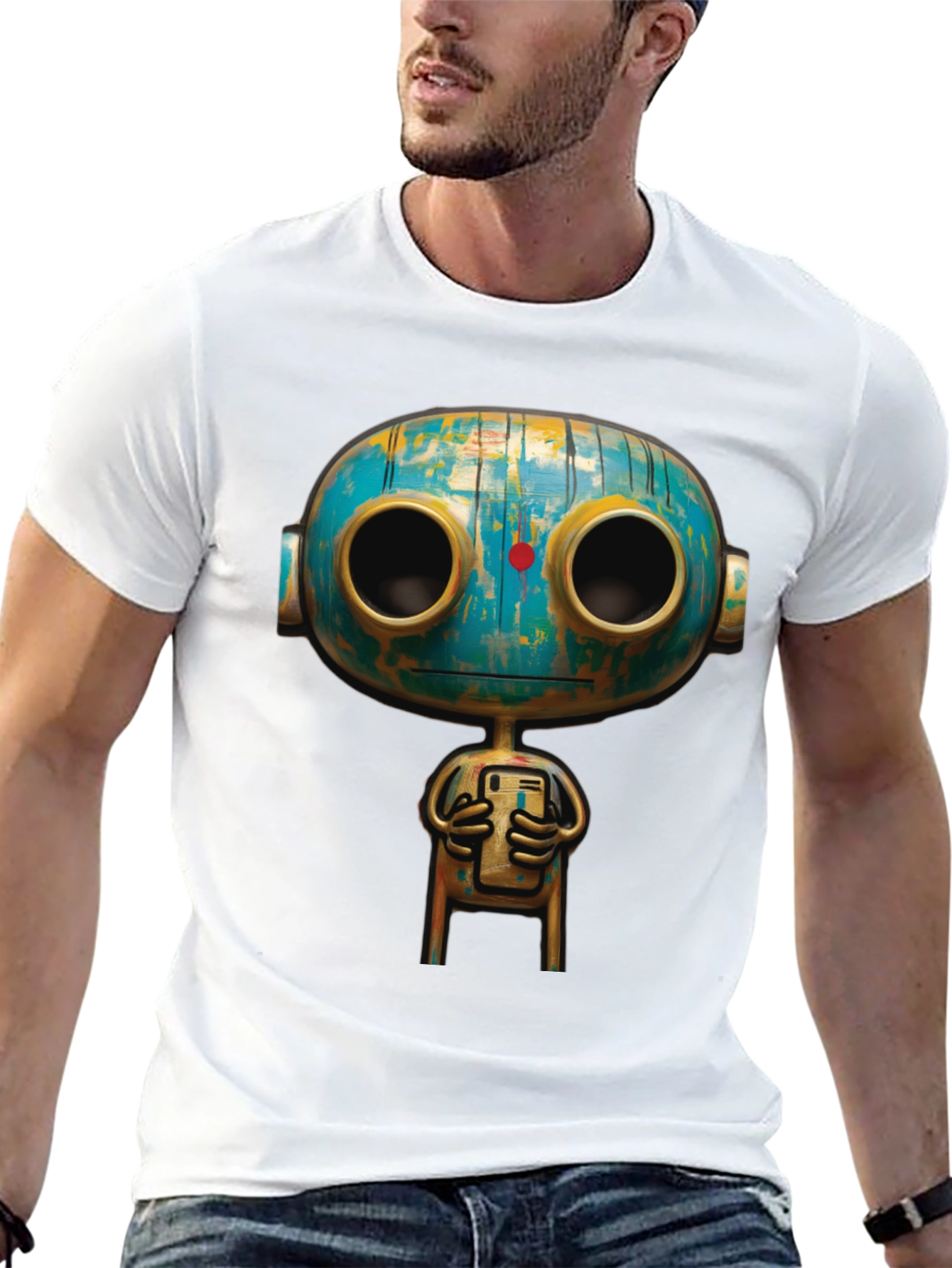 Robot Graphic T-Shirt - Unique Design