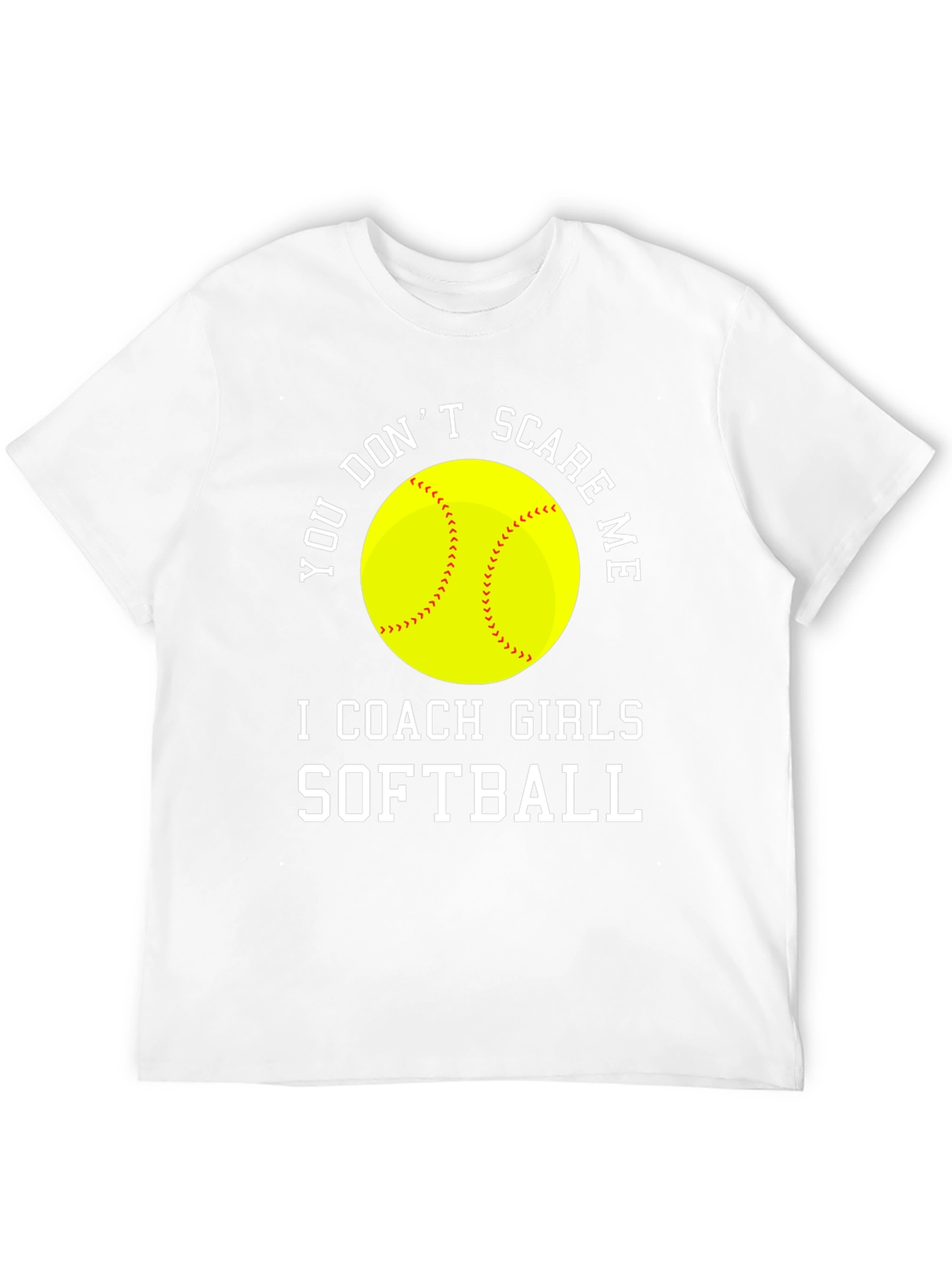 Girls Softball Coach T-Shirt - Funny Design