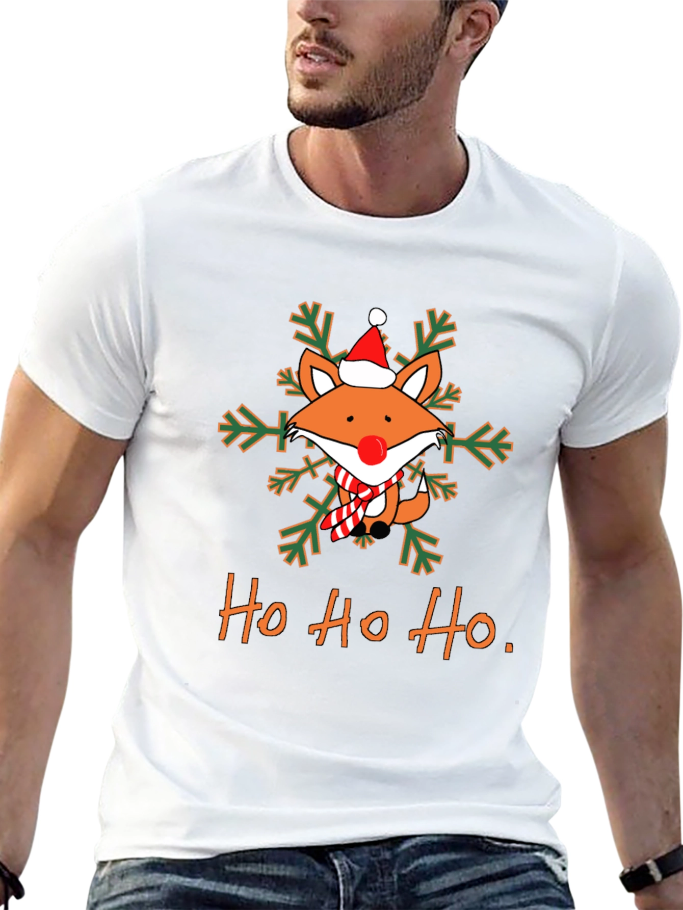 Festive Fox Christmas T-Shirt - Holiday Cheer!