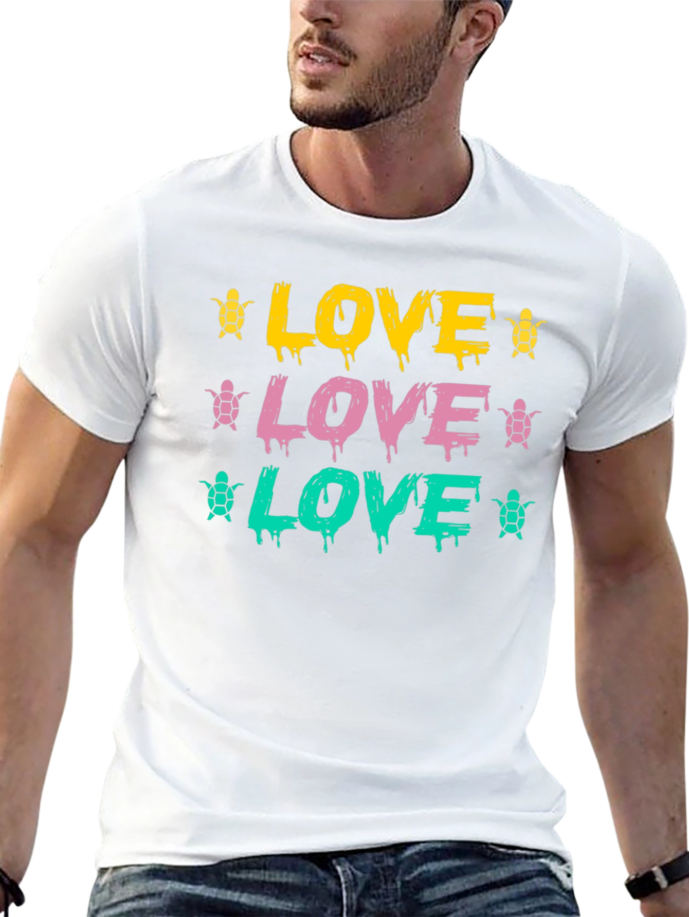 Love Turtles Graphic Tee - Black